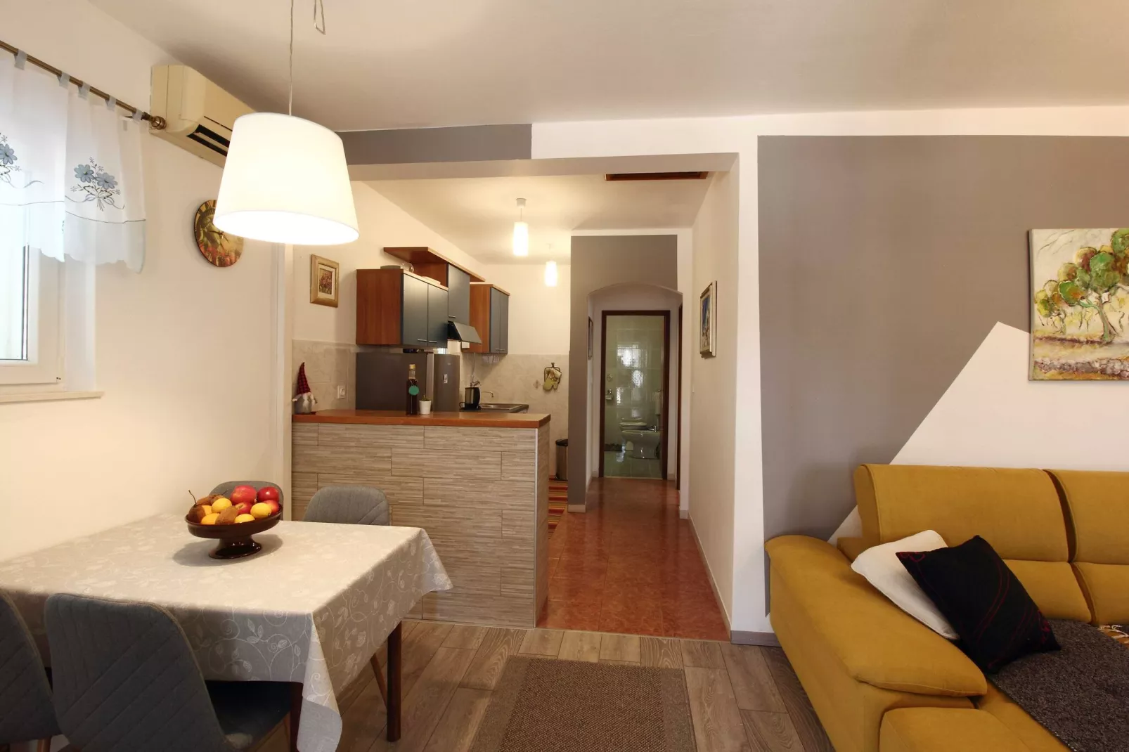 Apartment Marita - One Bedroom Apartment with Balcony-Living room