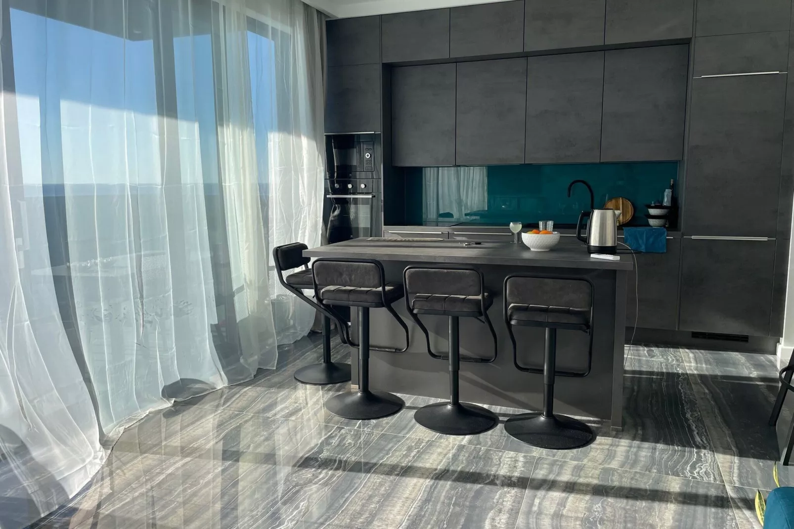 Apartments Fortes Fortuna - Two bedroom Apartment with Terrace and Sea View-Kitchen