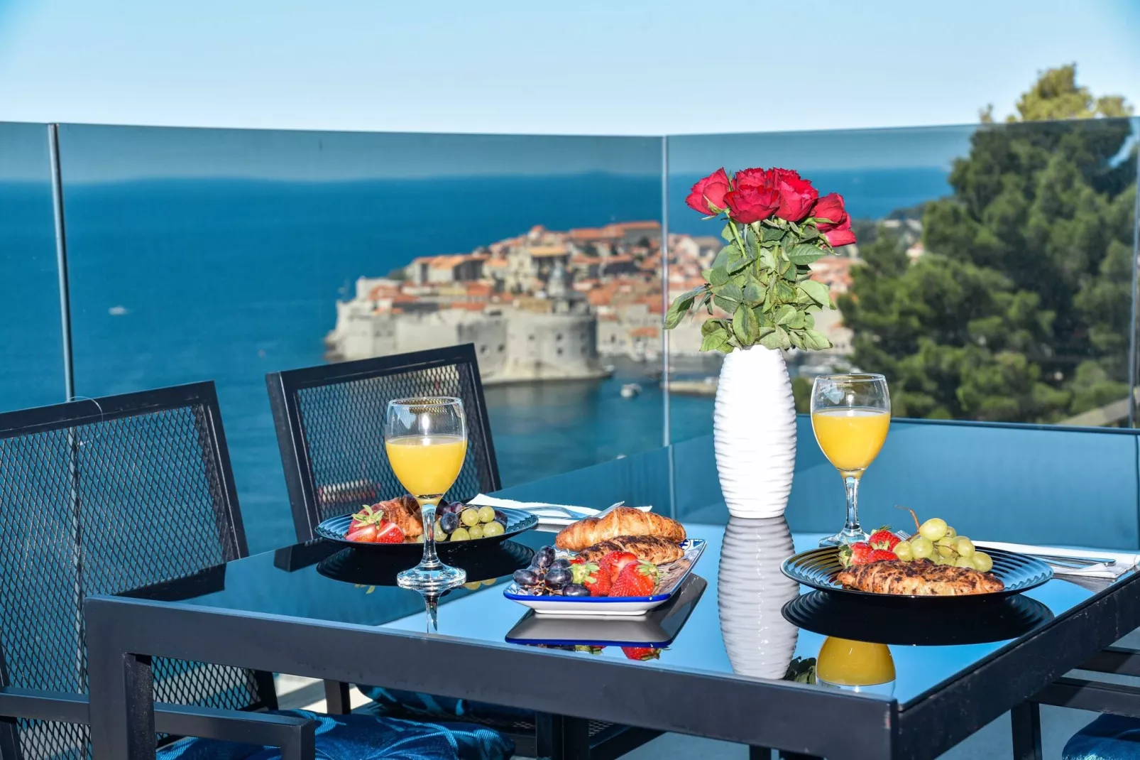 Apartments Fortes Fortuna - Two bedroom Apartment with Terrace and Sea View-Terrace balcony