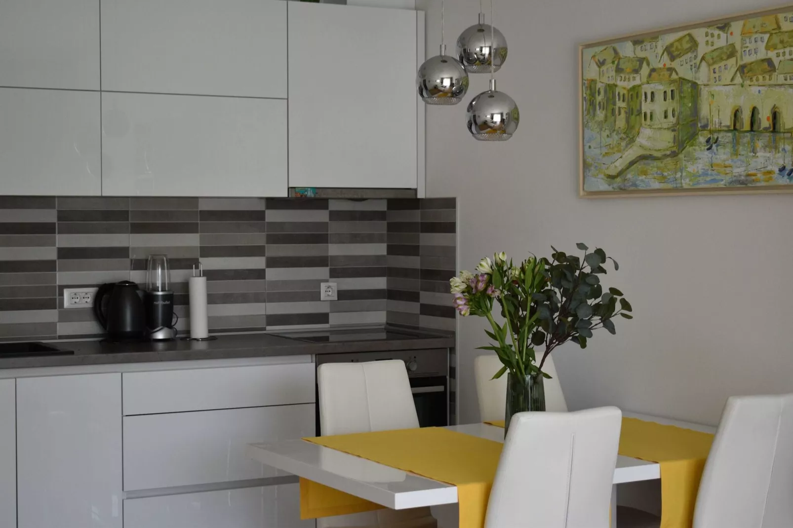 Apartment Vapor - Two Bedroom Apartment with Balcony-Küche