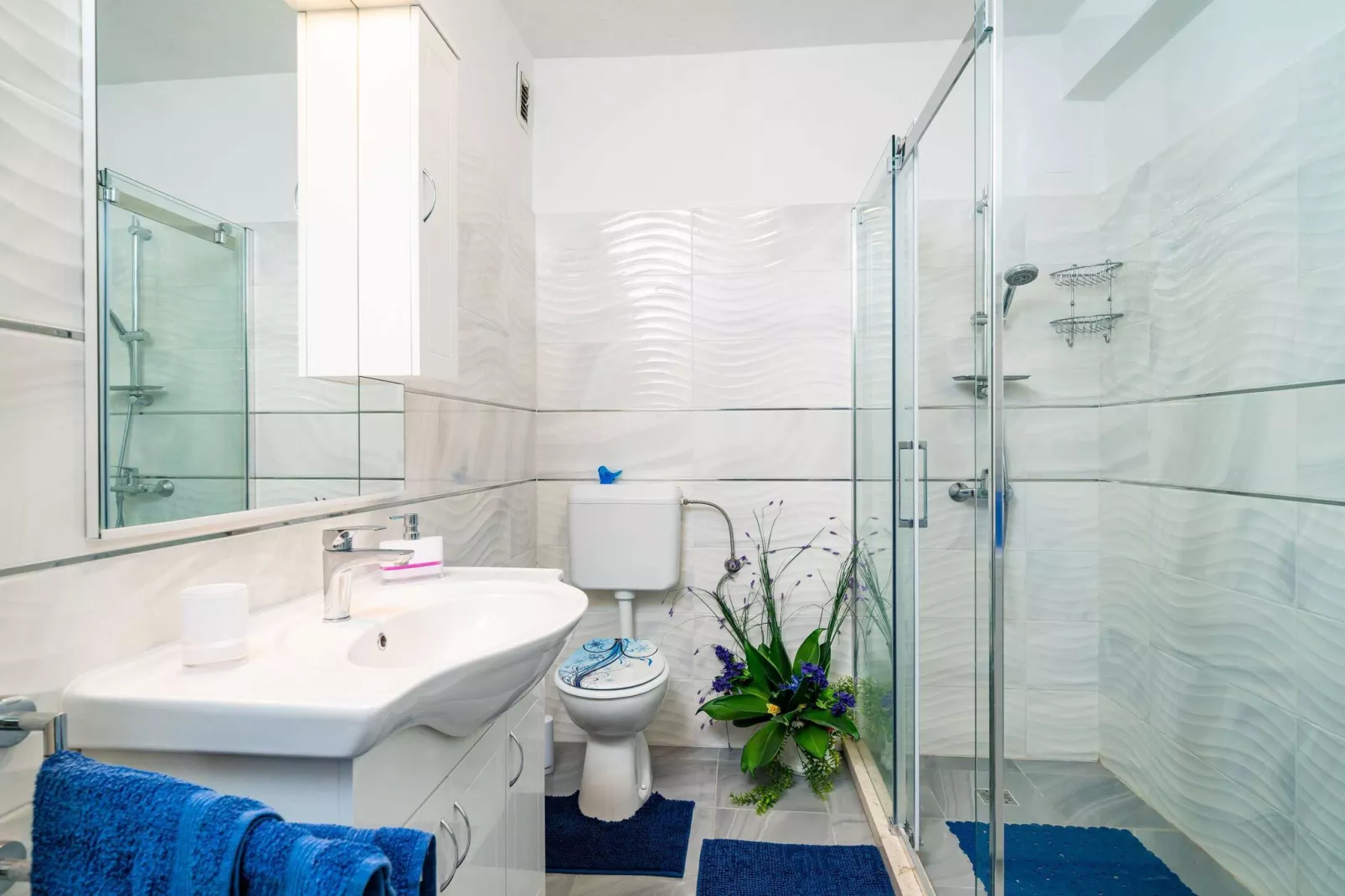 Apartments & Rooms Mara & Petrunjela - Two Bedroom Apartment with Terrace and Sea View (Apartman s 2 spavaće sobe) - BR. 5-Bathroom