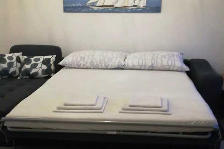 Apartments Grljević - One Bedroom Apartment with Balcony and Sea View (A4)-Living room