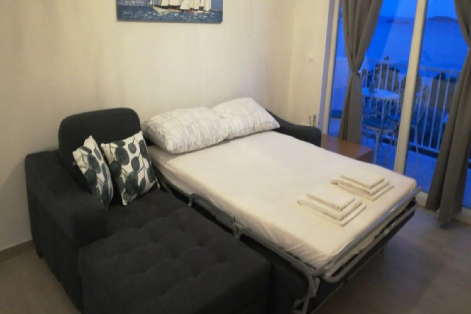 Apartments Grljević - One Bedroom Apartment with Balcony and Sea View (A4)-Living room