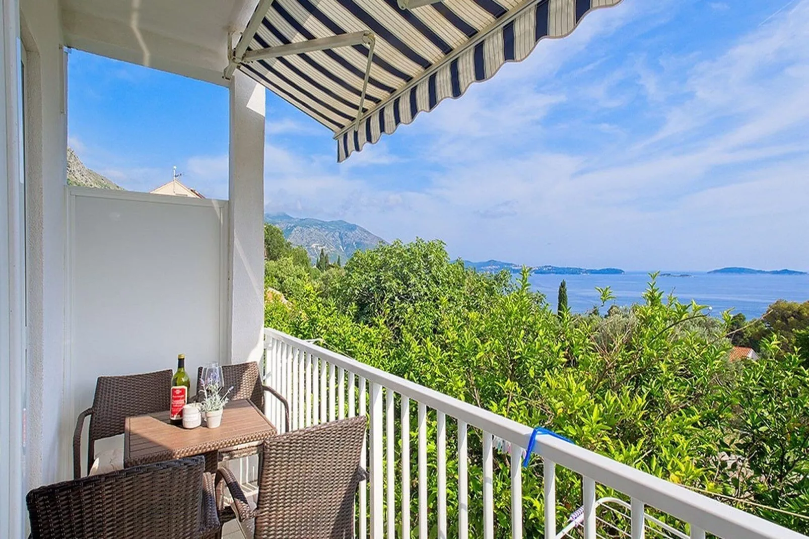 Apartments Grljević - Studio Apartment with Sea View and Balcony (A2)-Terrace balcony