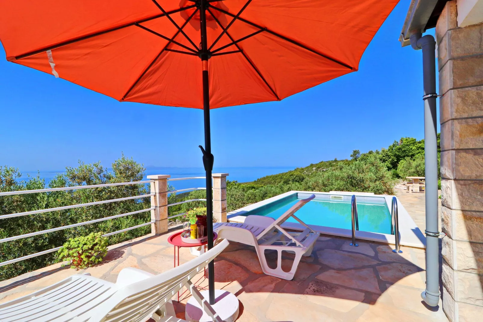 Holiday Home Zule - One Bedroom Holiday Home with Swimming pool-Terrasse
