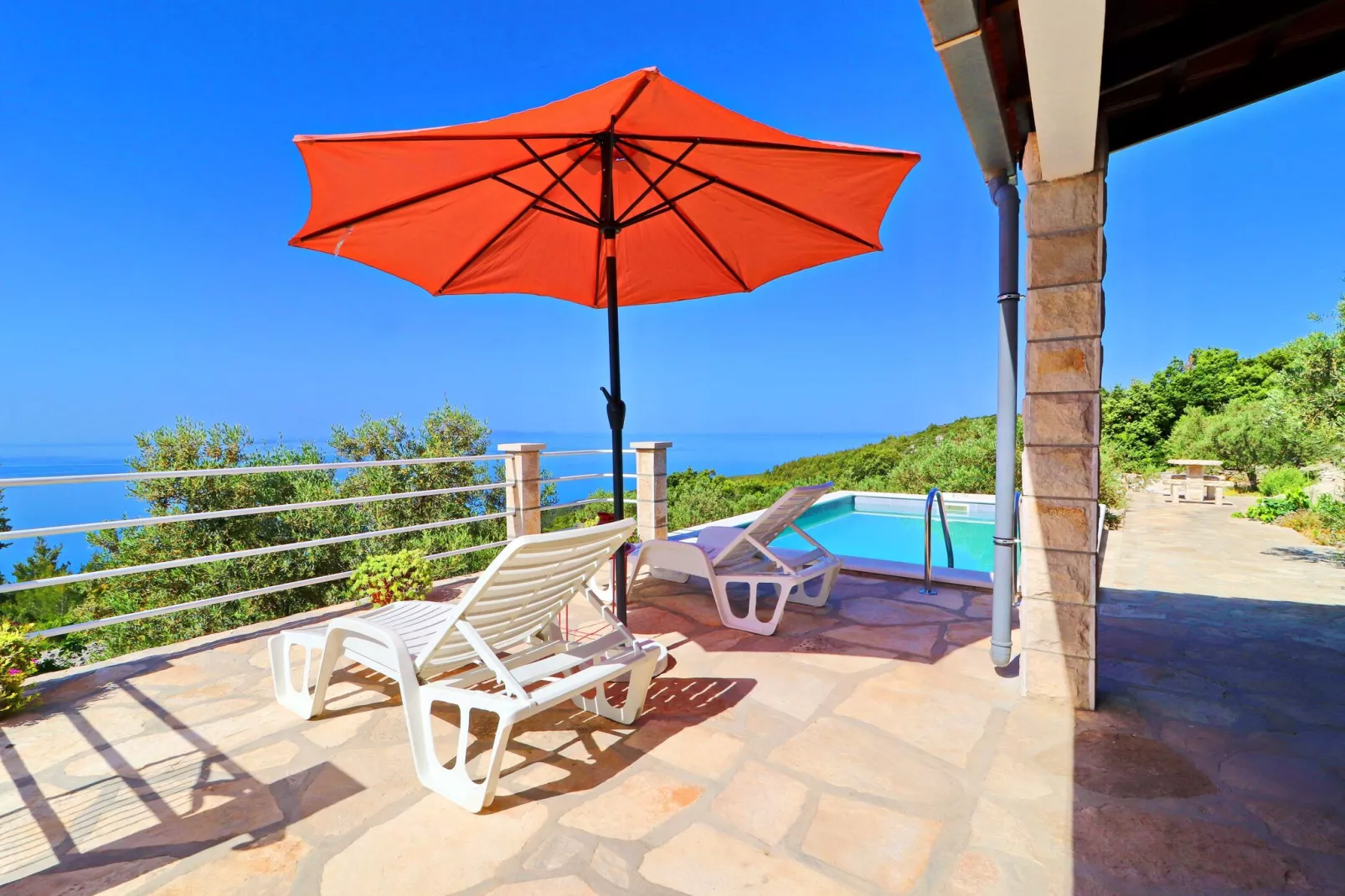 Holiday Home Zule - One Bedroom Holiday Home with Swimming pool-Terrasse