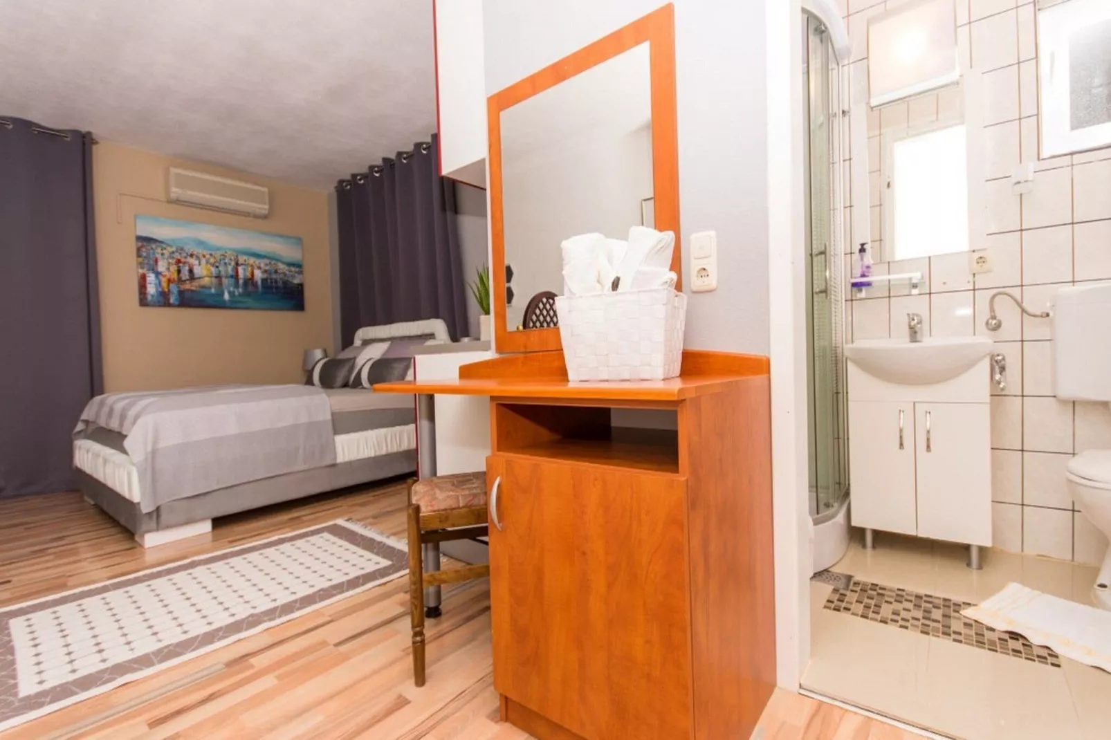 Villa Stil - Studio Apartment with Balcony and Sea View 101-Bedroom
