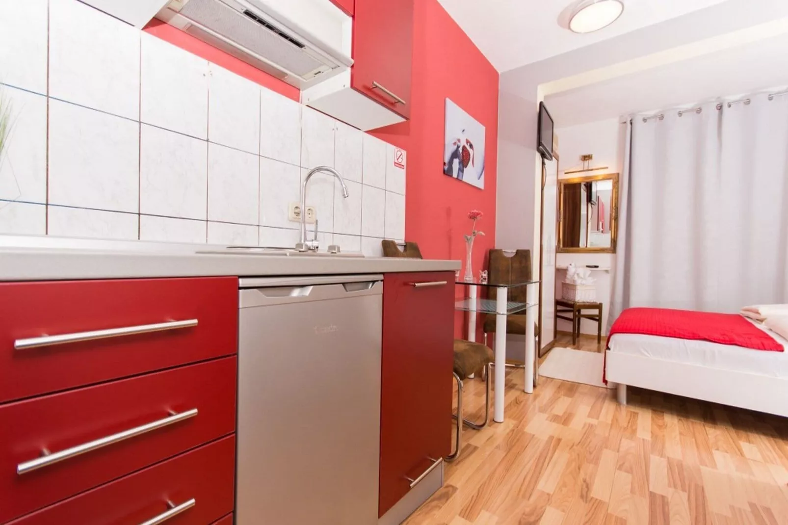 Villa Stil - Studio Apartment with Balcony and Sea View 103-Kitchen