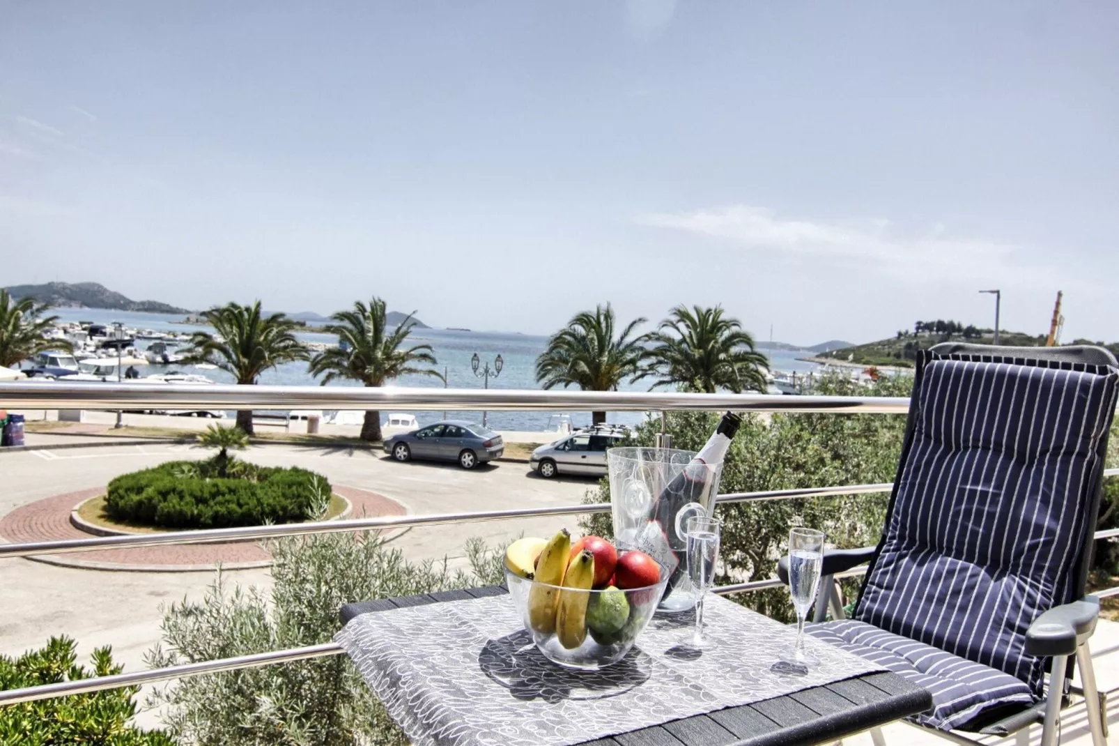 Apartments Victoria - One Bedroom Apartment with Terrace and Sea View (A1)-Terrace balcony
