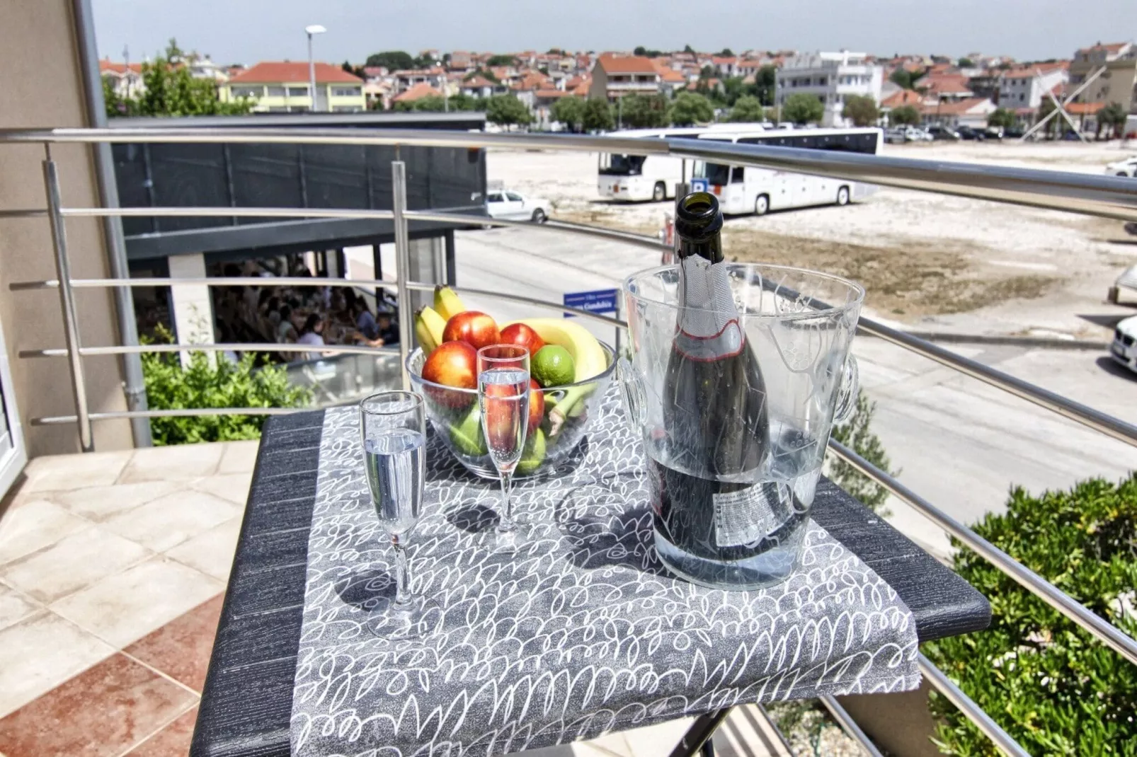 Apartments Victoria - One Bedroom Apartment with Terrace and Sea View (A1)-Terrace balcony