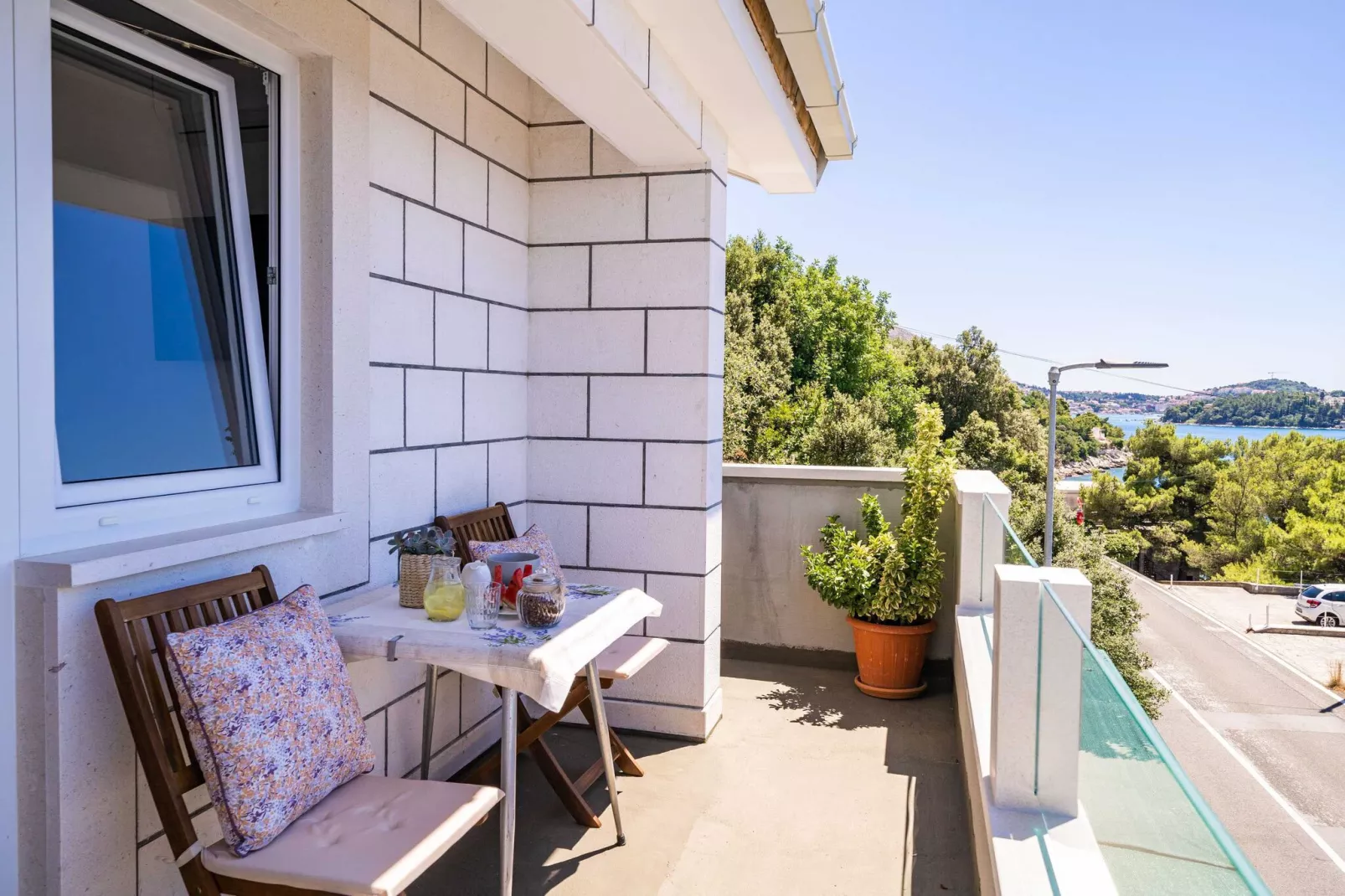 Apartments Lovro - One bedroom apartment with Balcony and Sea View (3)-Terrace balcony