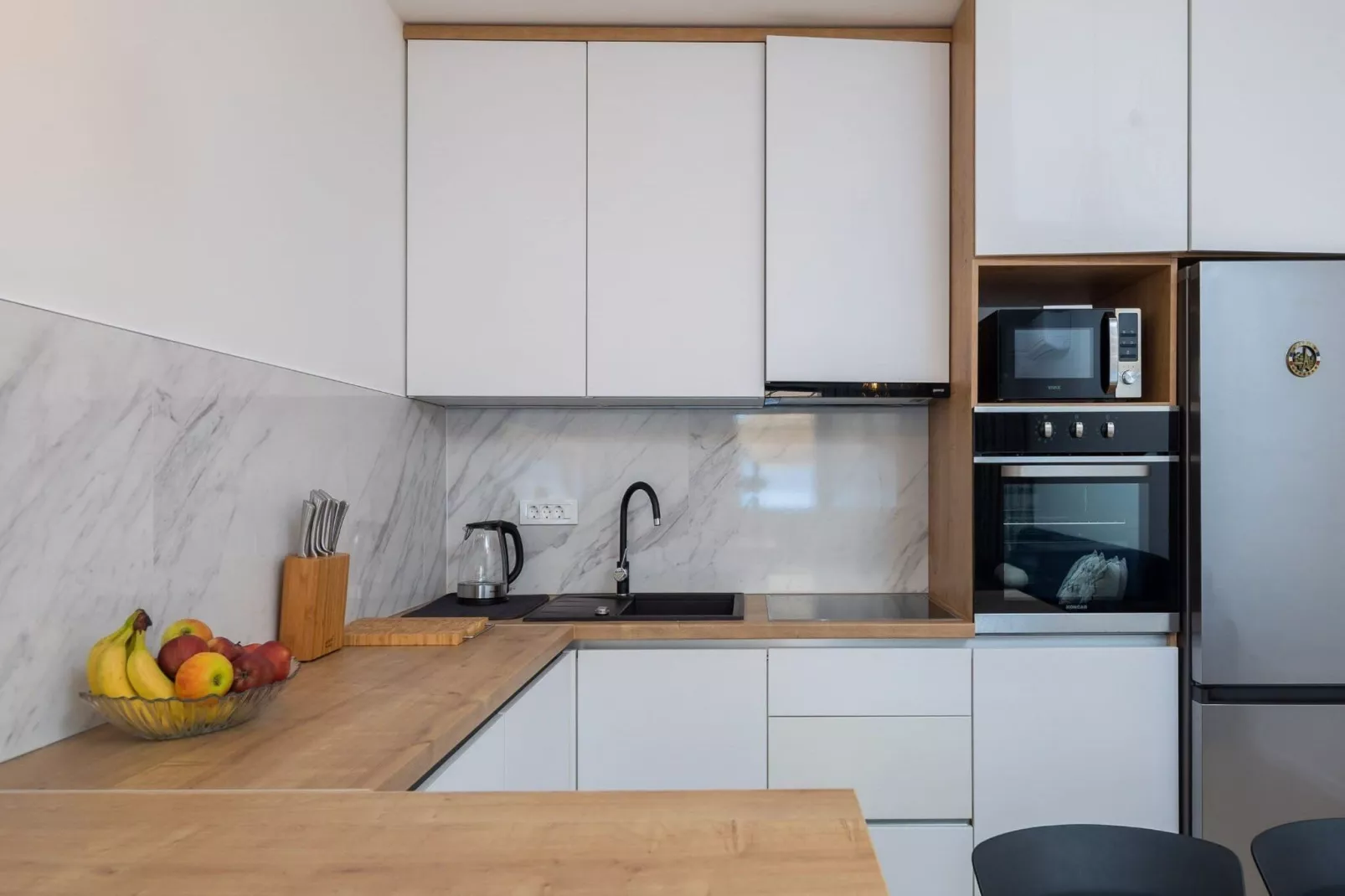 Apartments Tomas- Standard One Bedroom Apartment with Balcony (A2)-Küche