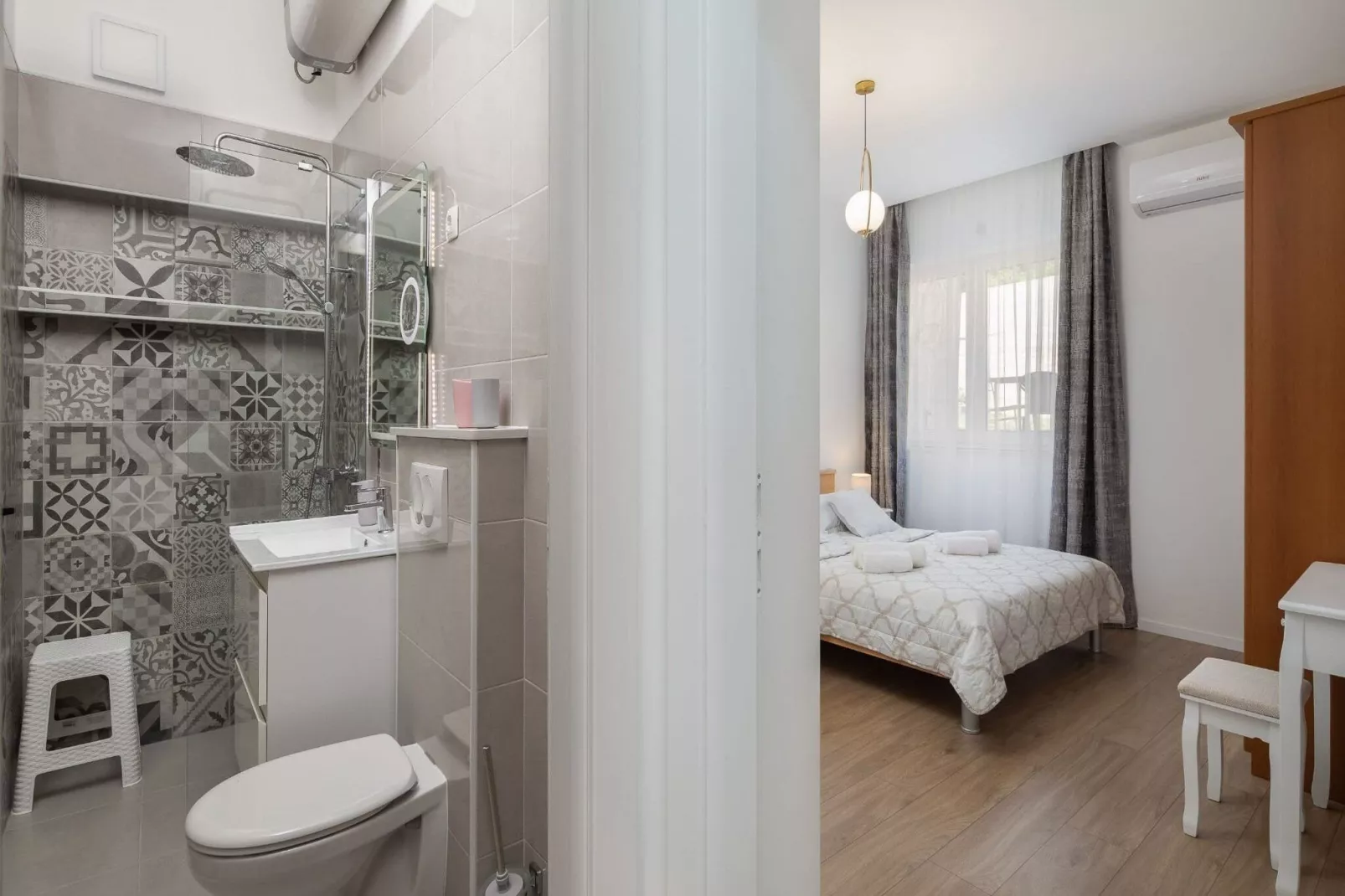 Apartments Tomas- Standard One Bedroom Apartment with Balcony (A2)-Badezimmer