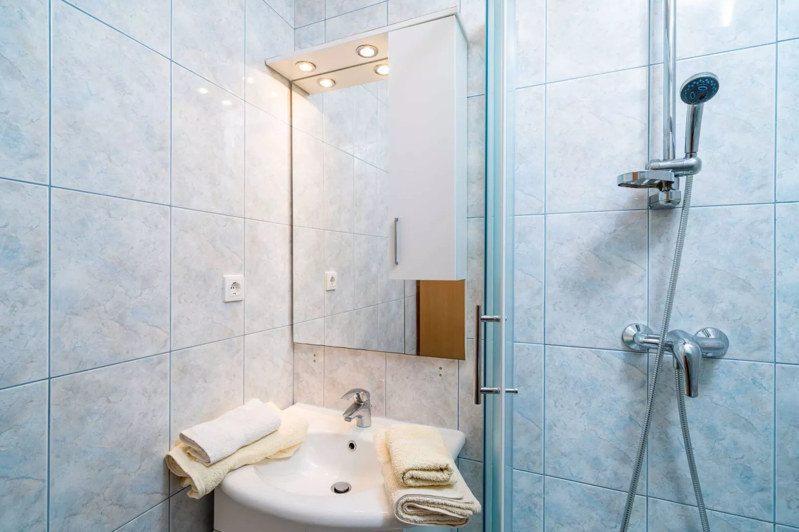 Apartments Zarac - One Bedroom Apartment with Terrace-Bathroom