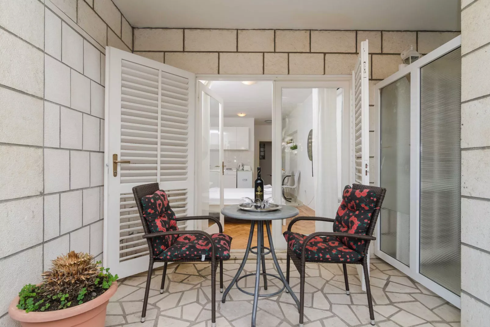 House Apartments Ariva - Studio Apartment with Balcony (2 Adults) - A2-Außenbereich
