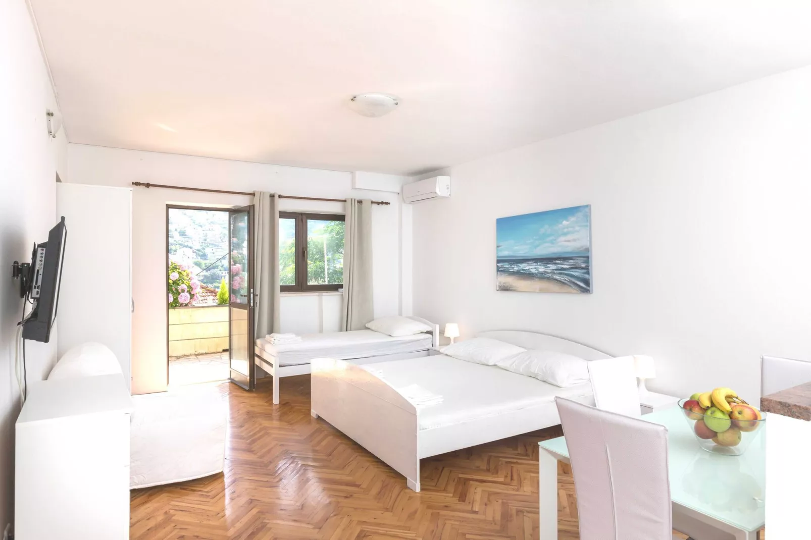House Apartments Ariva - Studio Apartment with Balcony (3 Adults)  - A1-Schlafzimmer