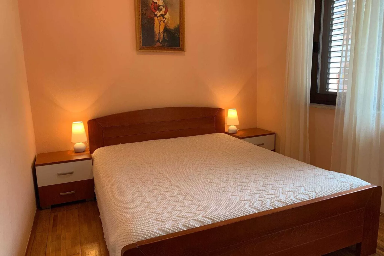 Apartments Nives  - Three Bedroom Apartment with Terrace and Sea View (Potkrovlje)-Schlafzimmer