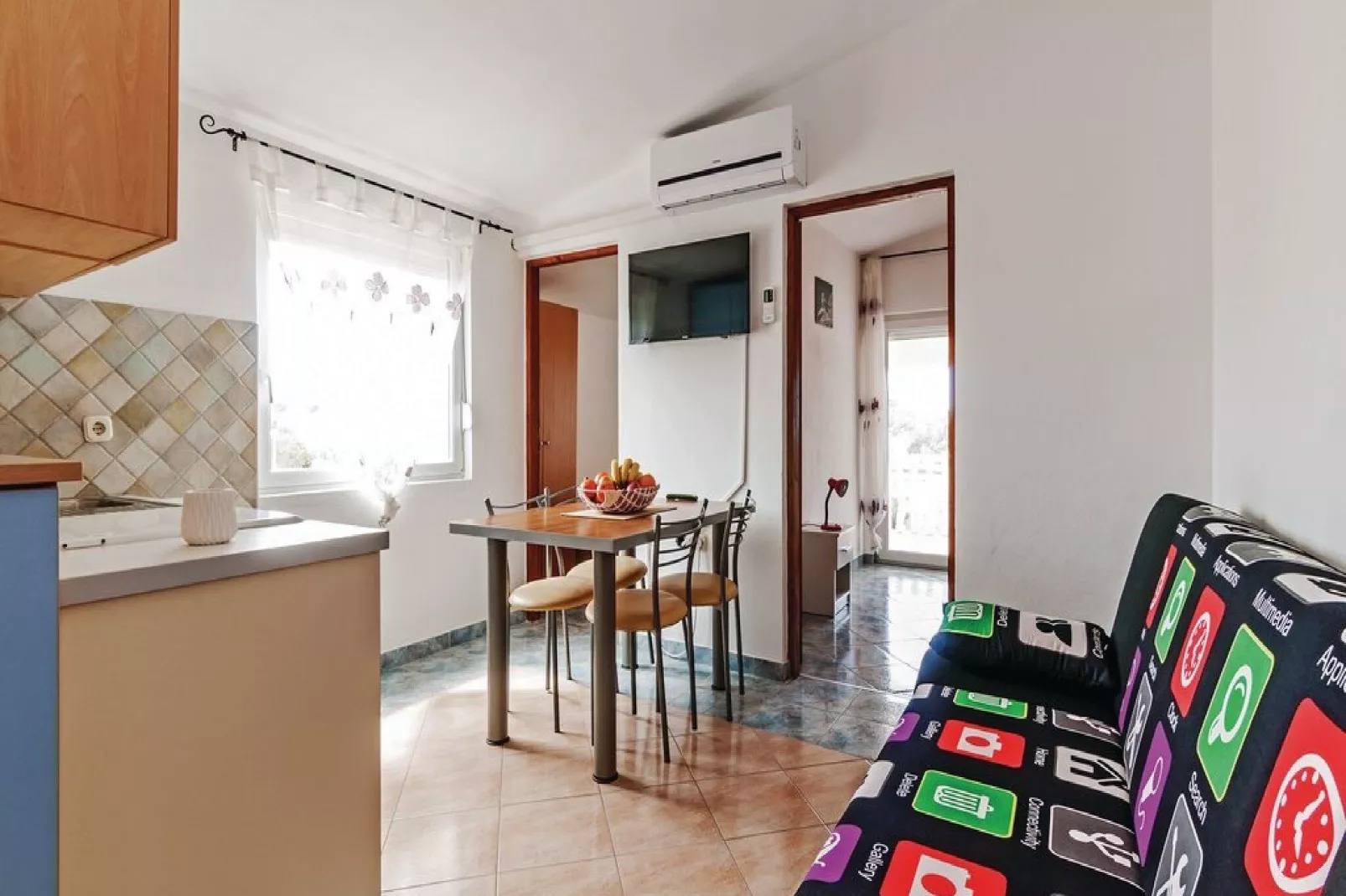 Apartments Hak - Two Bedroom Apartment with Terrace and Sea View (A3)-Living room