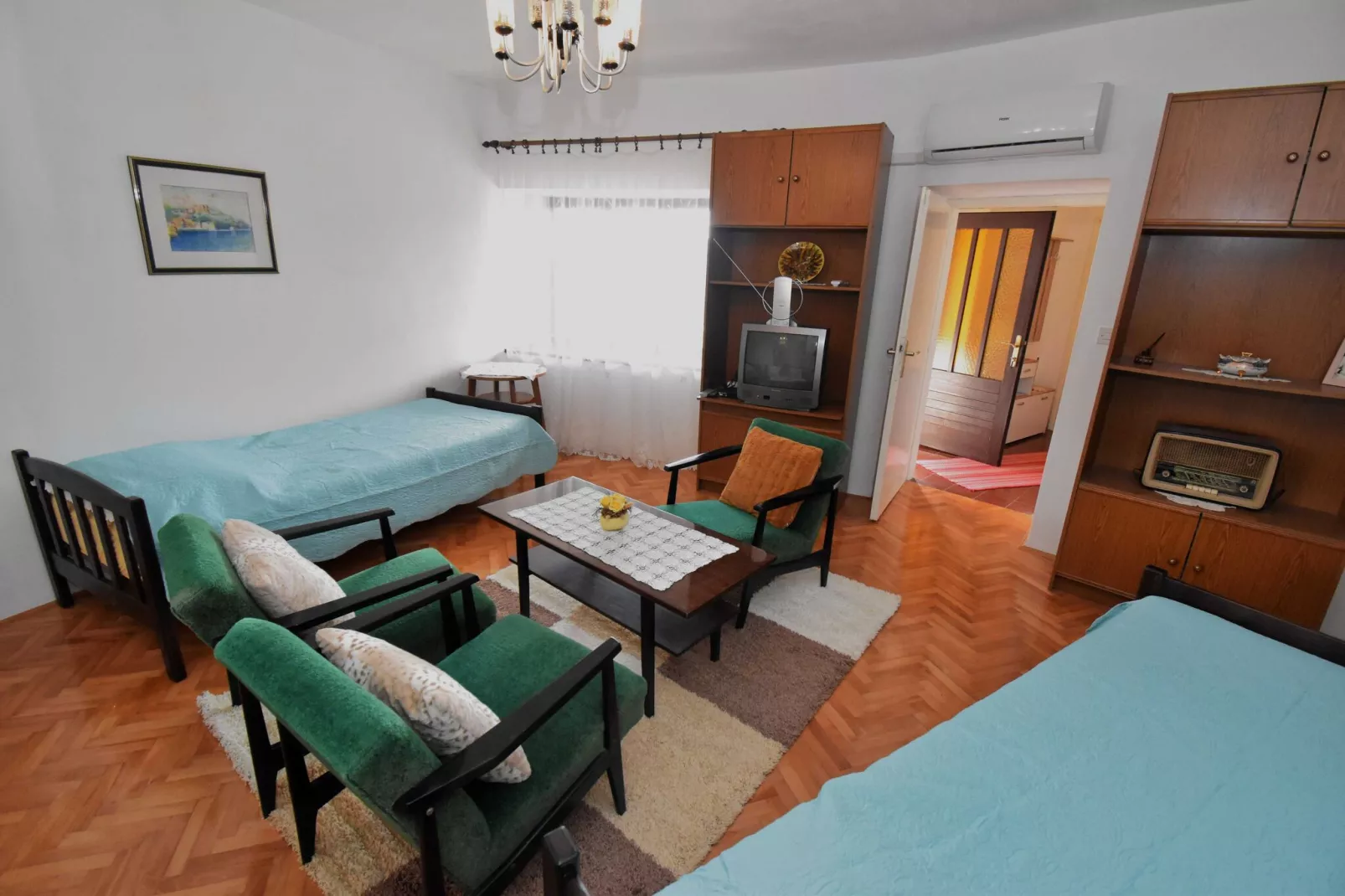 Holiday Home Katarina - Three Bedroom Holiday Home with Terrace and Swimming Pool-Schlafzimmer