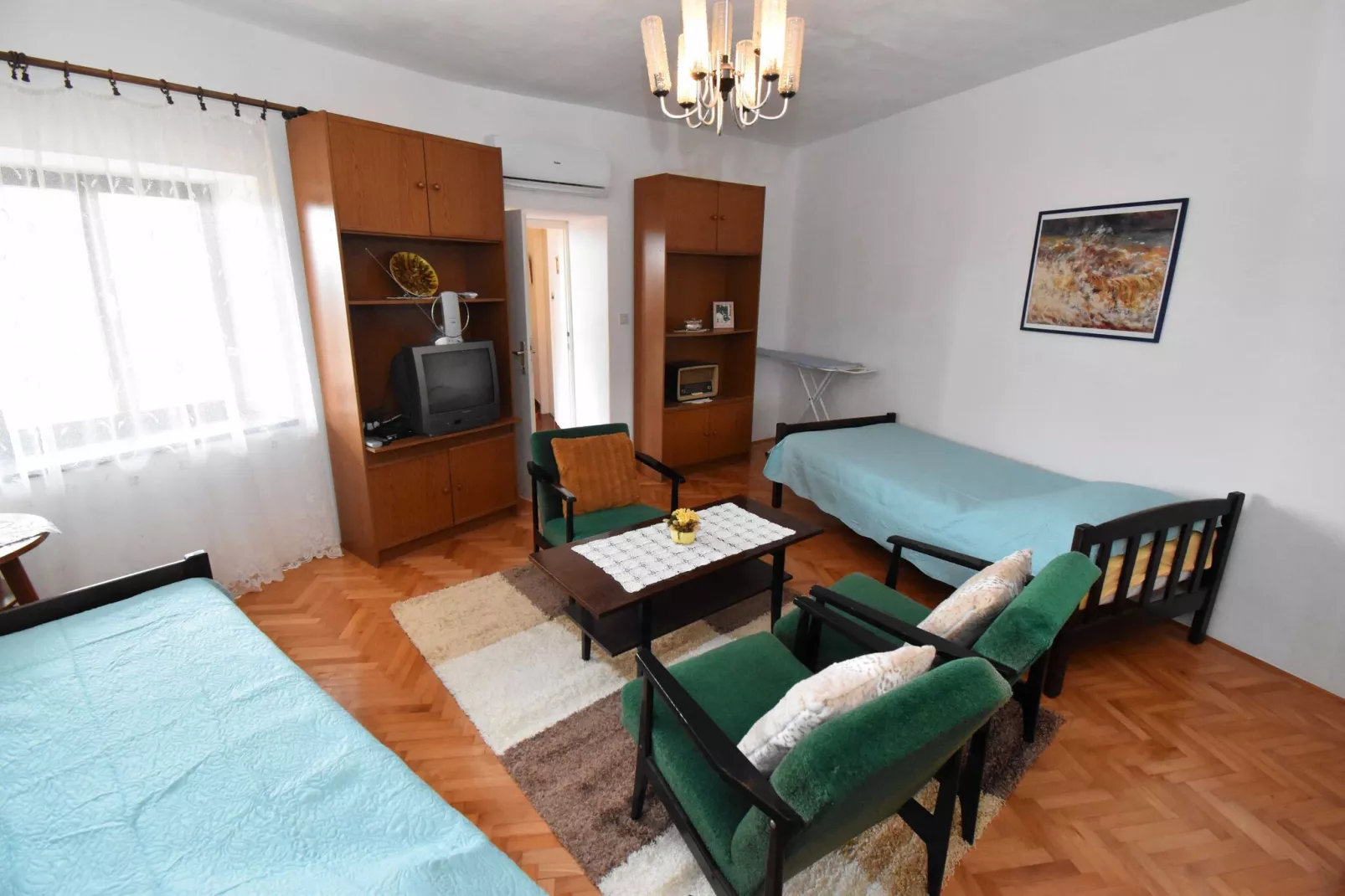 Holiday Home Katarina - Three Bedroom Holiday Home with Terrace and Swimming Pool-Schlafzimmer