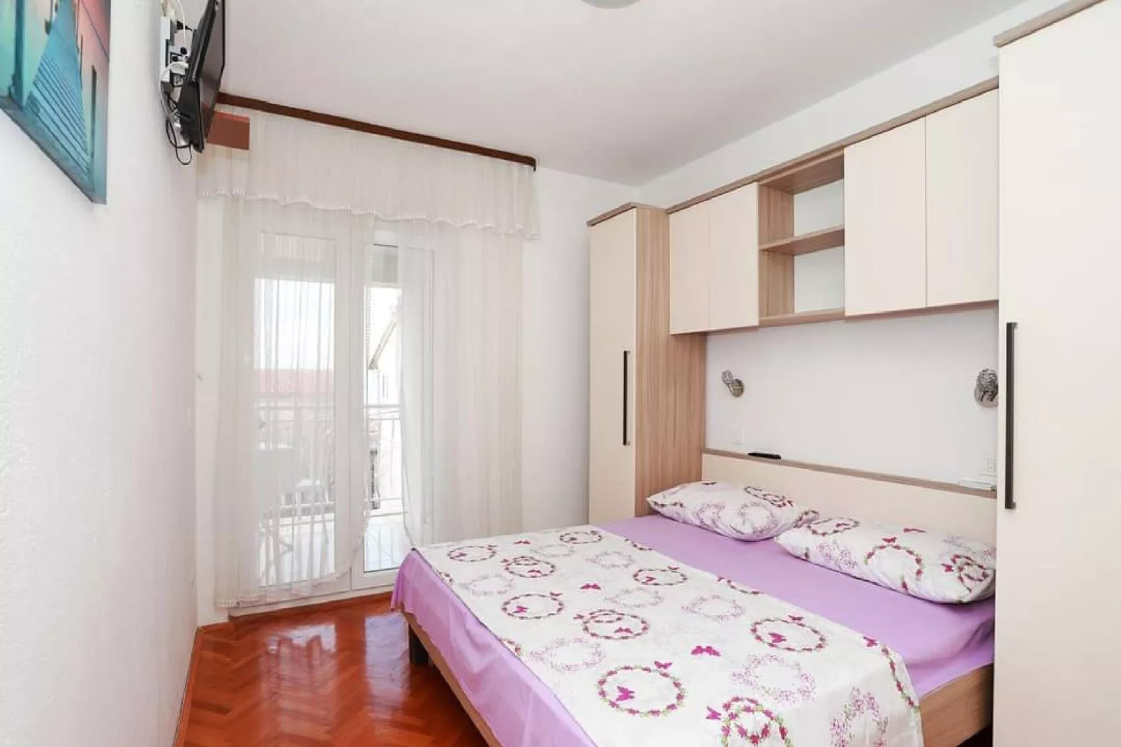 Apartments Pezo - Studio with Balcony and Sea View (Mira 6)-Bedroom