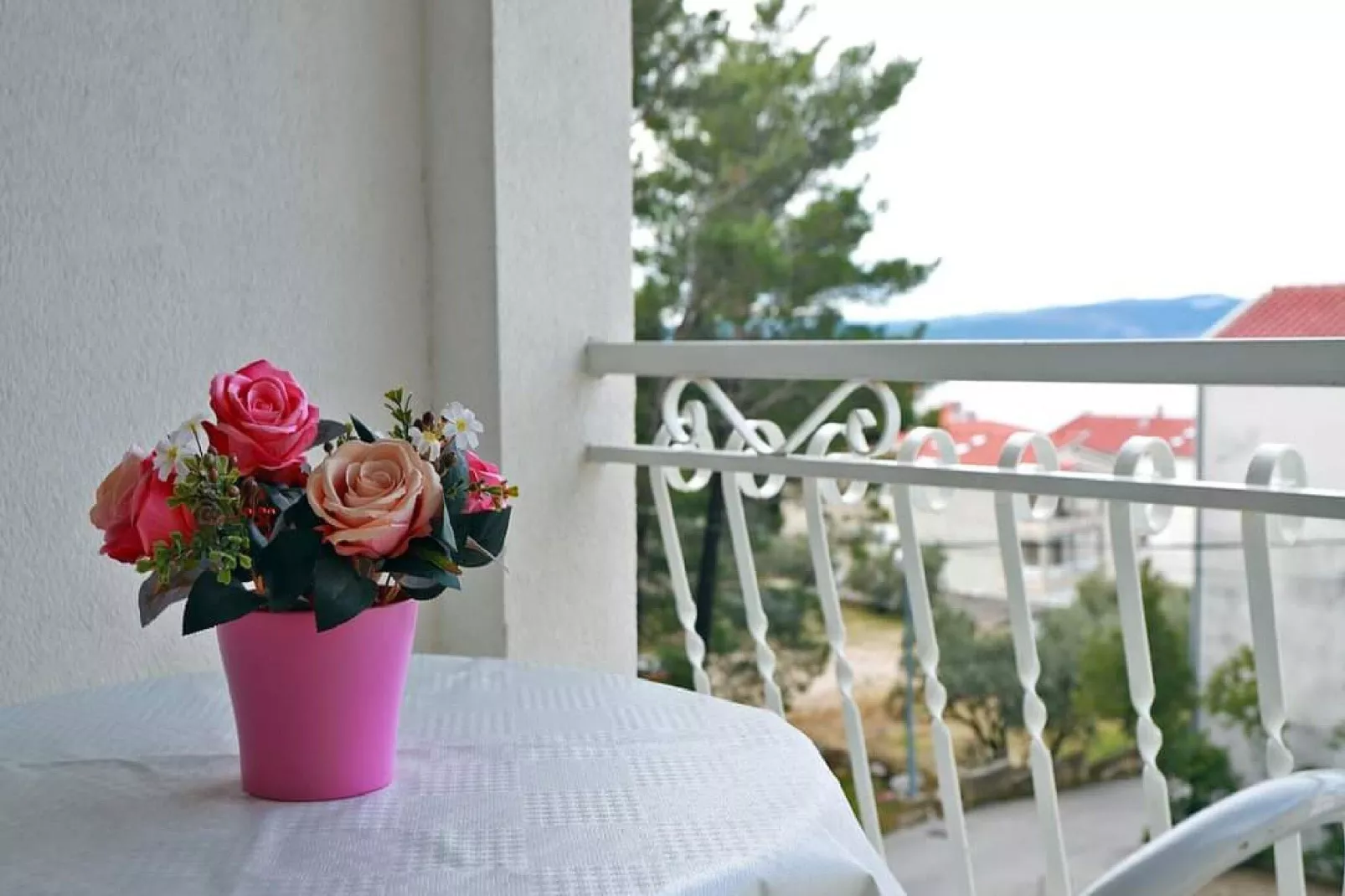 Apartments Pezo - Studio with Balcony and Sea View (Mira 6)-Terrace balcony