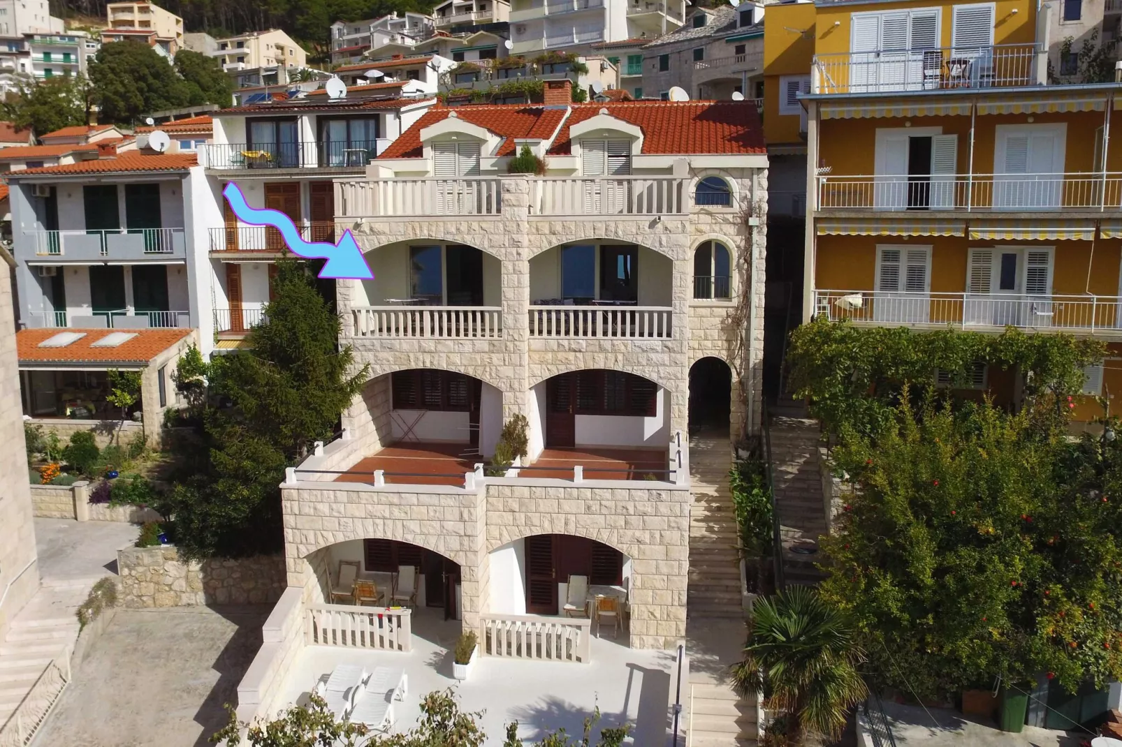 Apartments & Room Vesna - Studio Apartment with Sea View (Apartment 2)-Outdoor