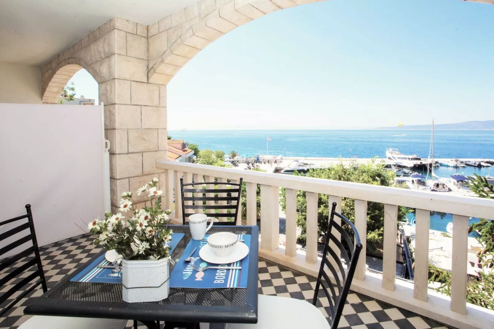 Apartments & Room Vesna - Studio Apartment with Sea View (Apartment 2)-Terrace