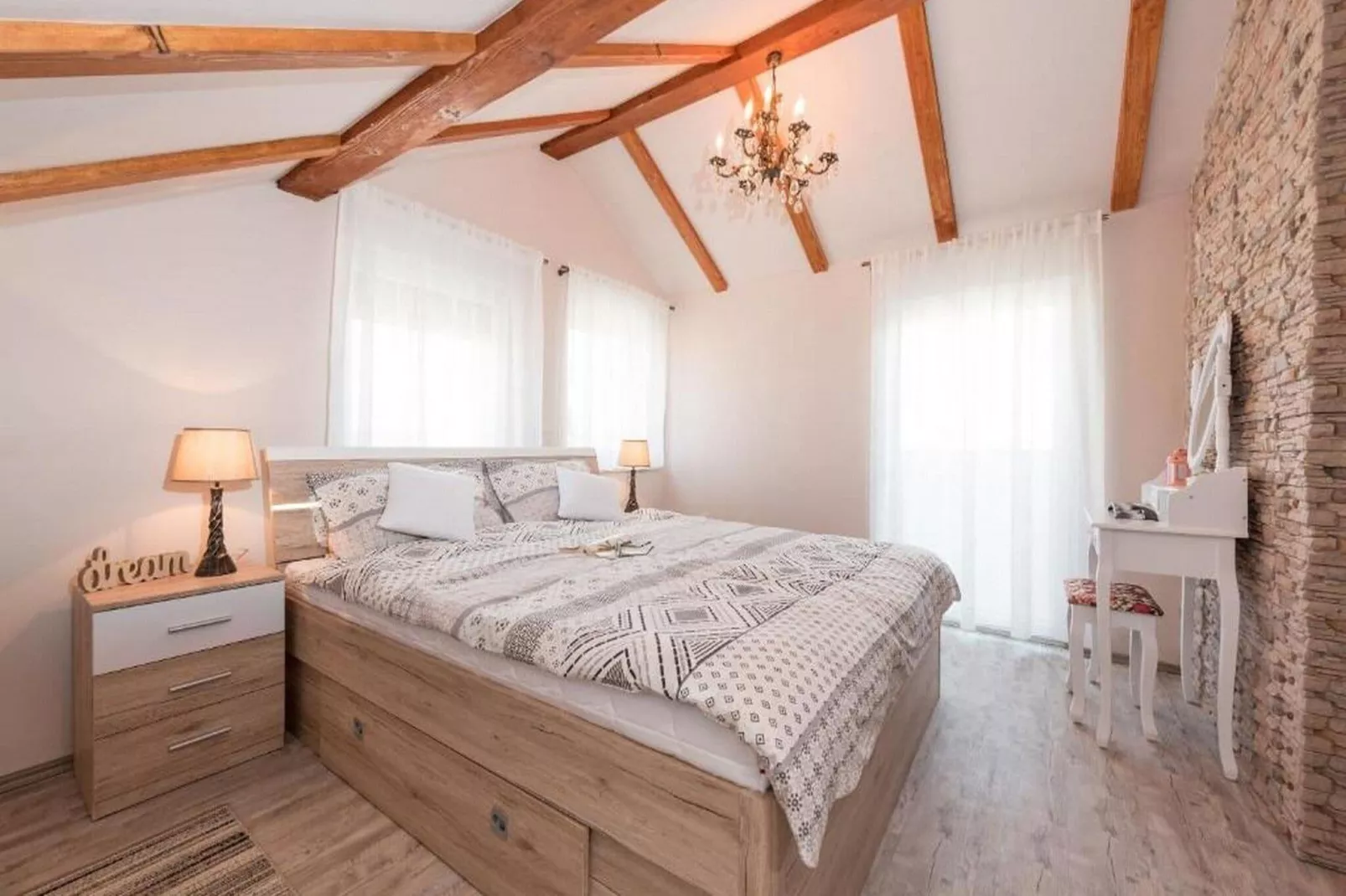 Apartments Bella Vista - One Bedroom Apartment with Sea View (Sea)-Chambre