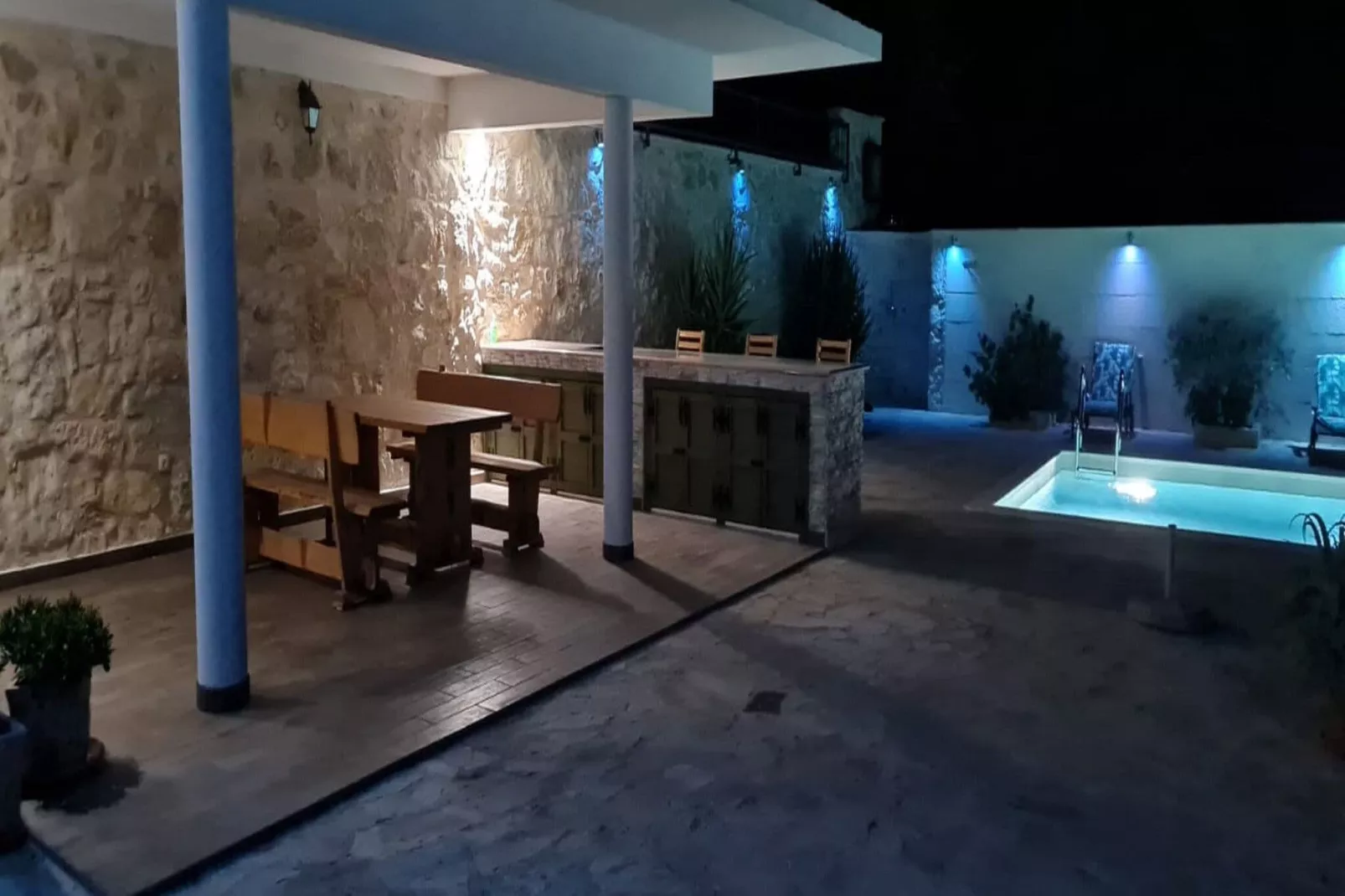 Holiday Home Mico - Three Bedroom Holiday Home with Swimming Pool-Terrasse
