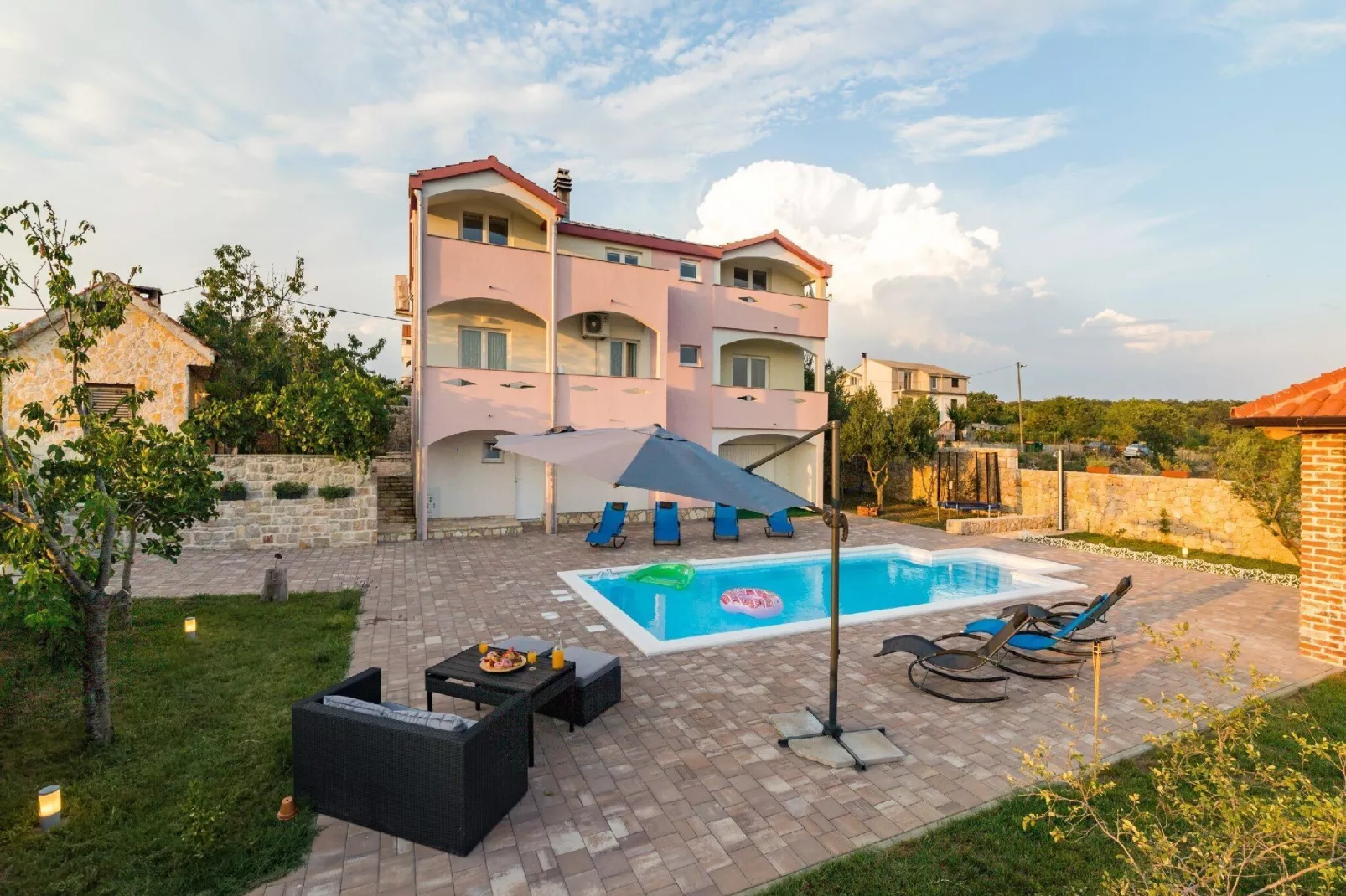 Apartments Mistral - Three Bedroom Apartment with Balcony and Shared Swimming Pool A2-Outdoor