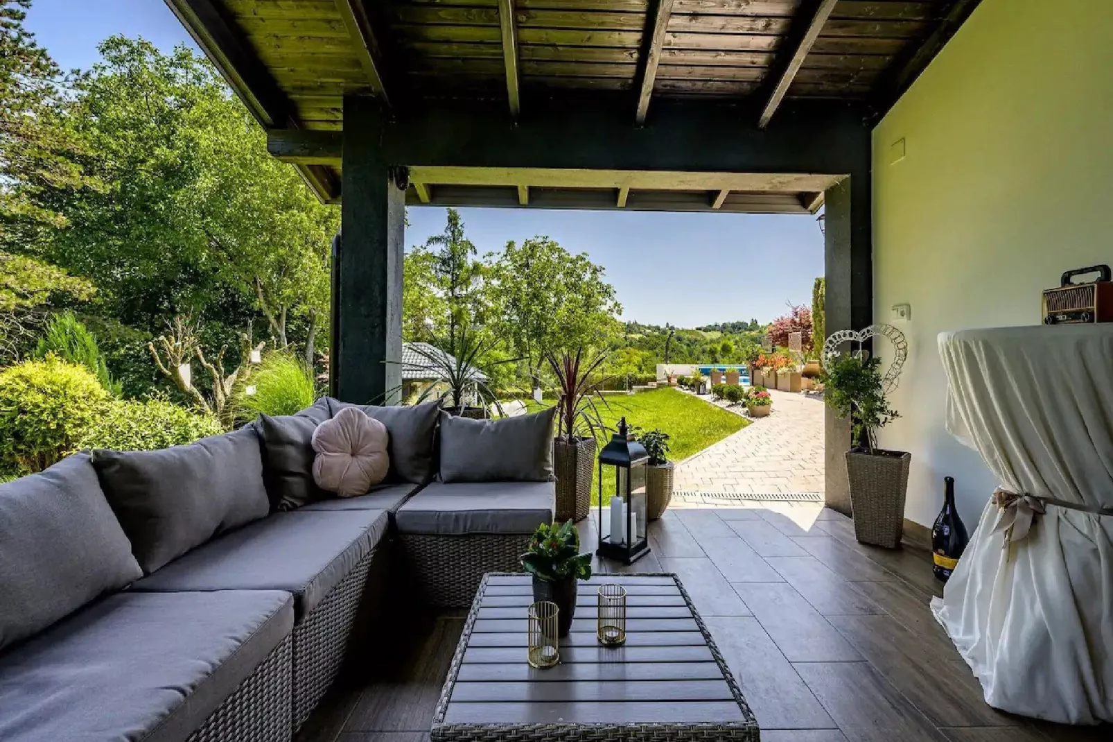 Holiday Home Frieden - Three Bedroom Holiday Home with Swimming Pool-Terrasse
