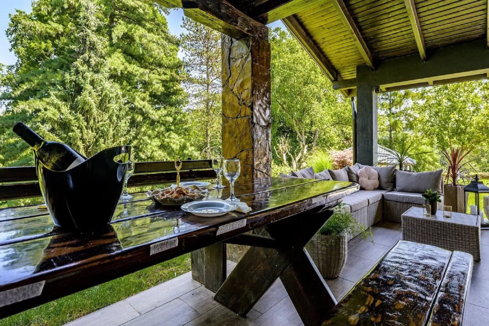 Holiday Home Frieden - Three Bedroom Holiday Home with Swimming Pool-Terrasse