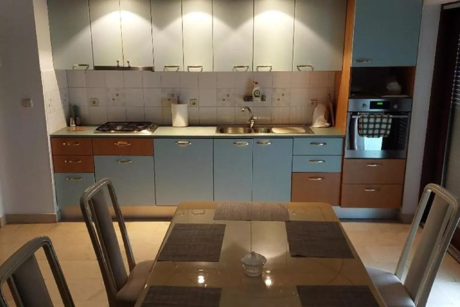 Apartments Kozino - Three Bedroom Apartment with Terrace and Sea View (Apartment 3)-Küche