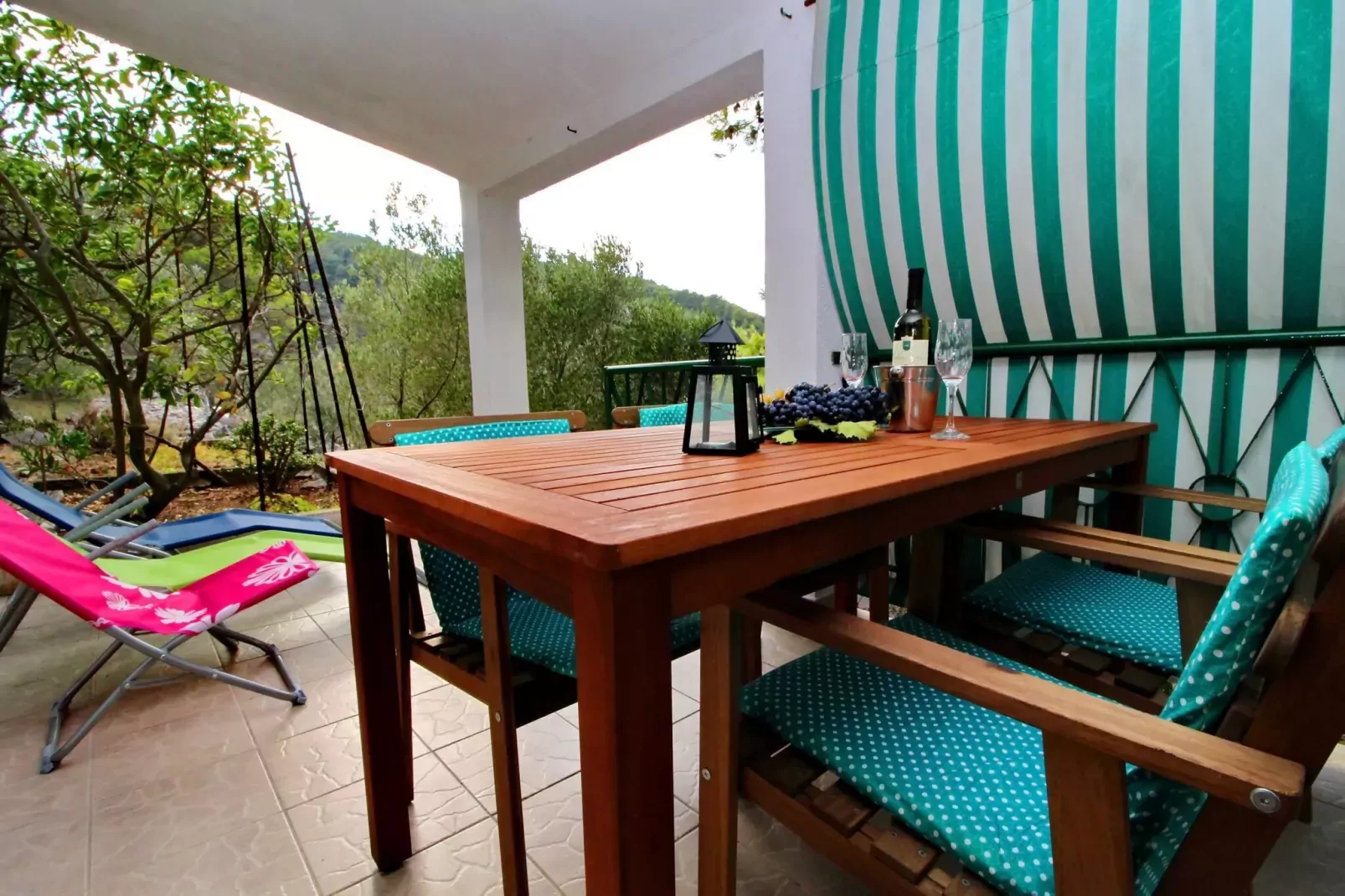 Apartments Sunset - One Bedroom Apartment with Terrace and Sea View ( Donji )-Terrasse