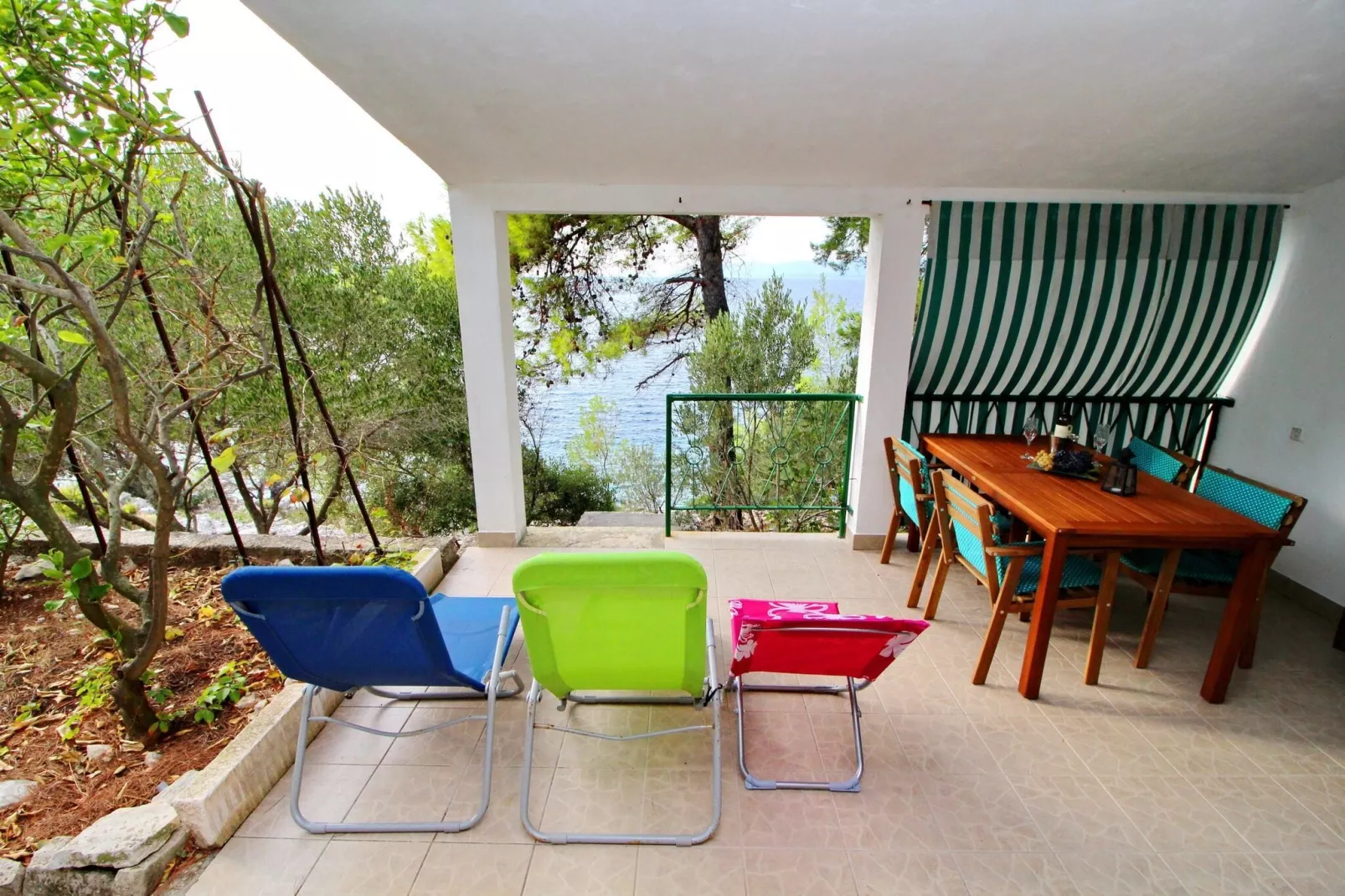 Apartments Sunset - One Bedroom Apartment with Terrace and Sea View ( Donji )-Terrasse