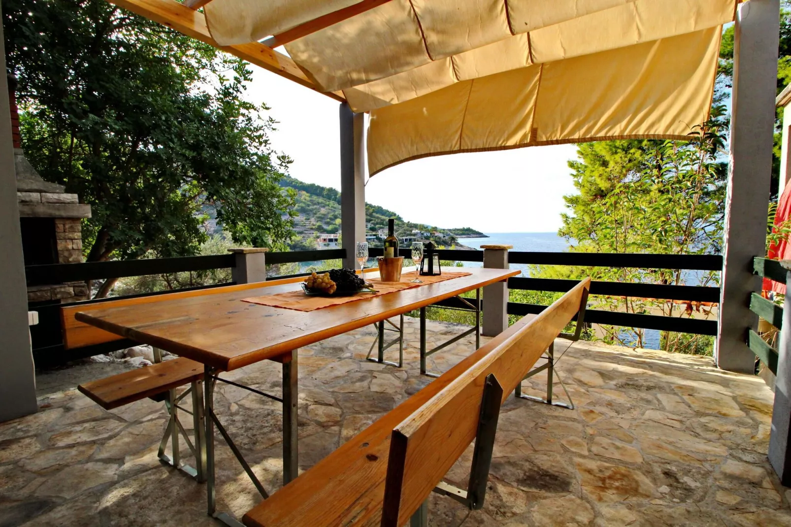 Apartments Sunset - Two Bedroom Apartment with Terrace and Sea View ( Gornji )-Terrasse
