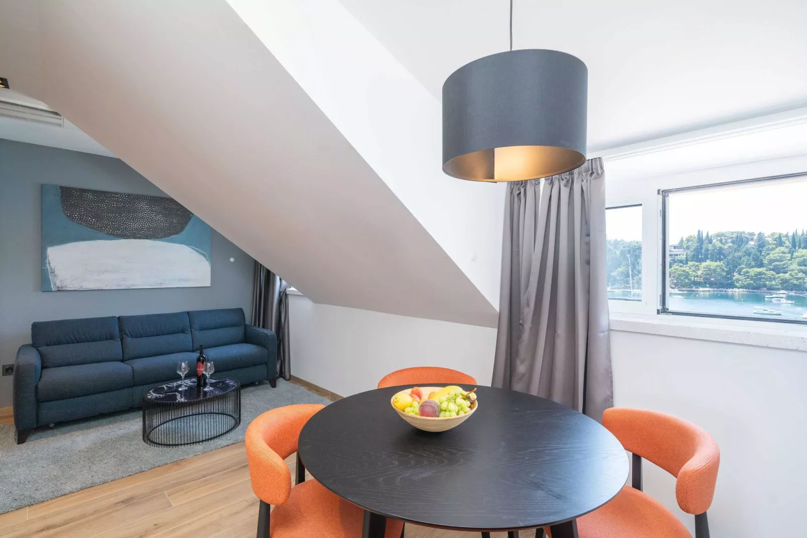 Apartments Villa Royale - One Bedroom Apartment with Sea View - 4-Living room