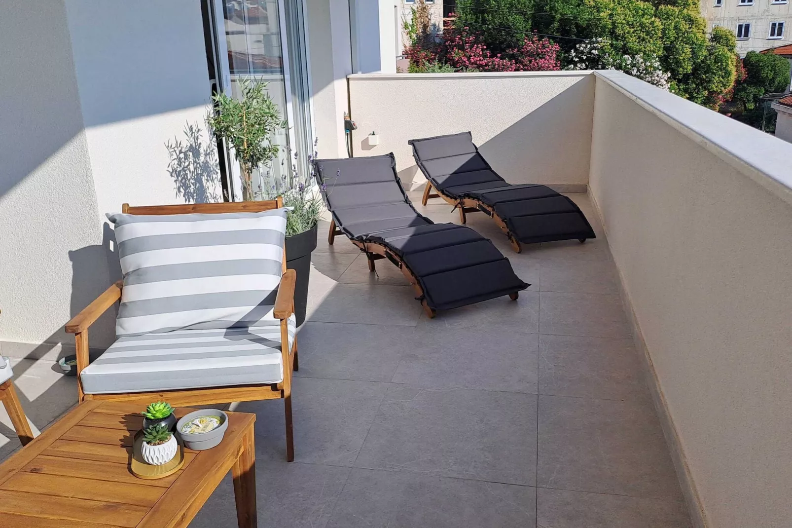 Apartments aMare - Three Bedroom Apartment with Balcony and Sea View - 2-Terrace balcony