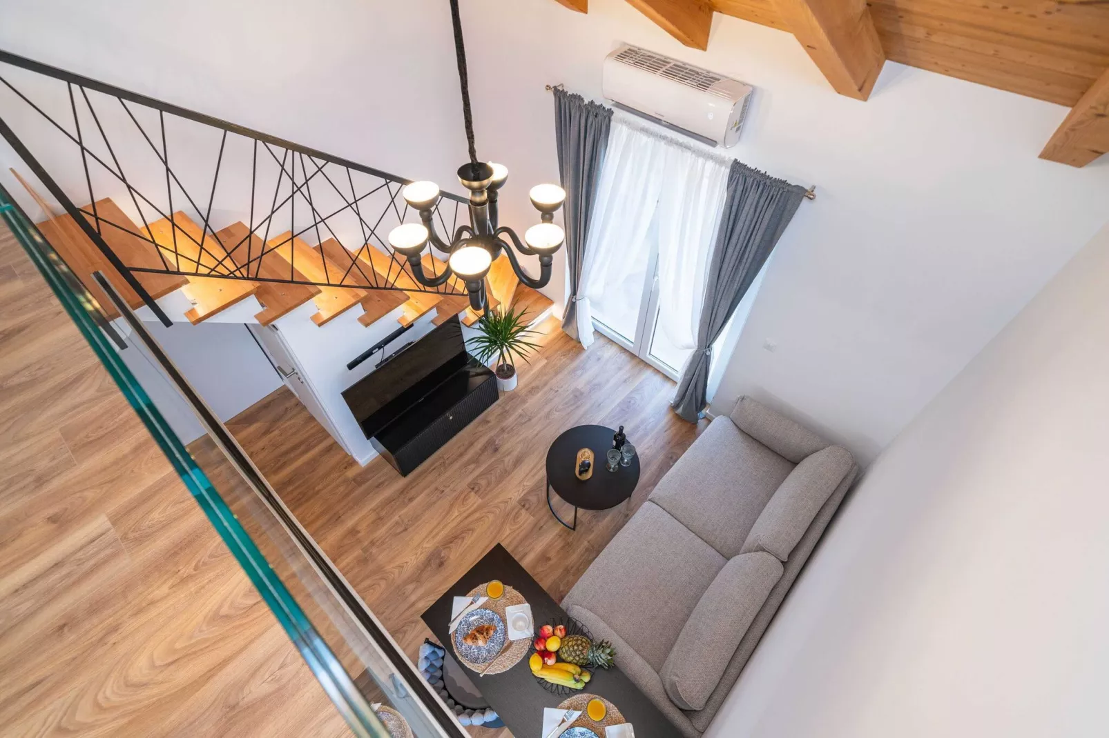 Apartments Villa Aura - Duplex studio with Balcony and shared swimming pool-Living room