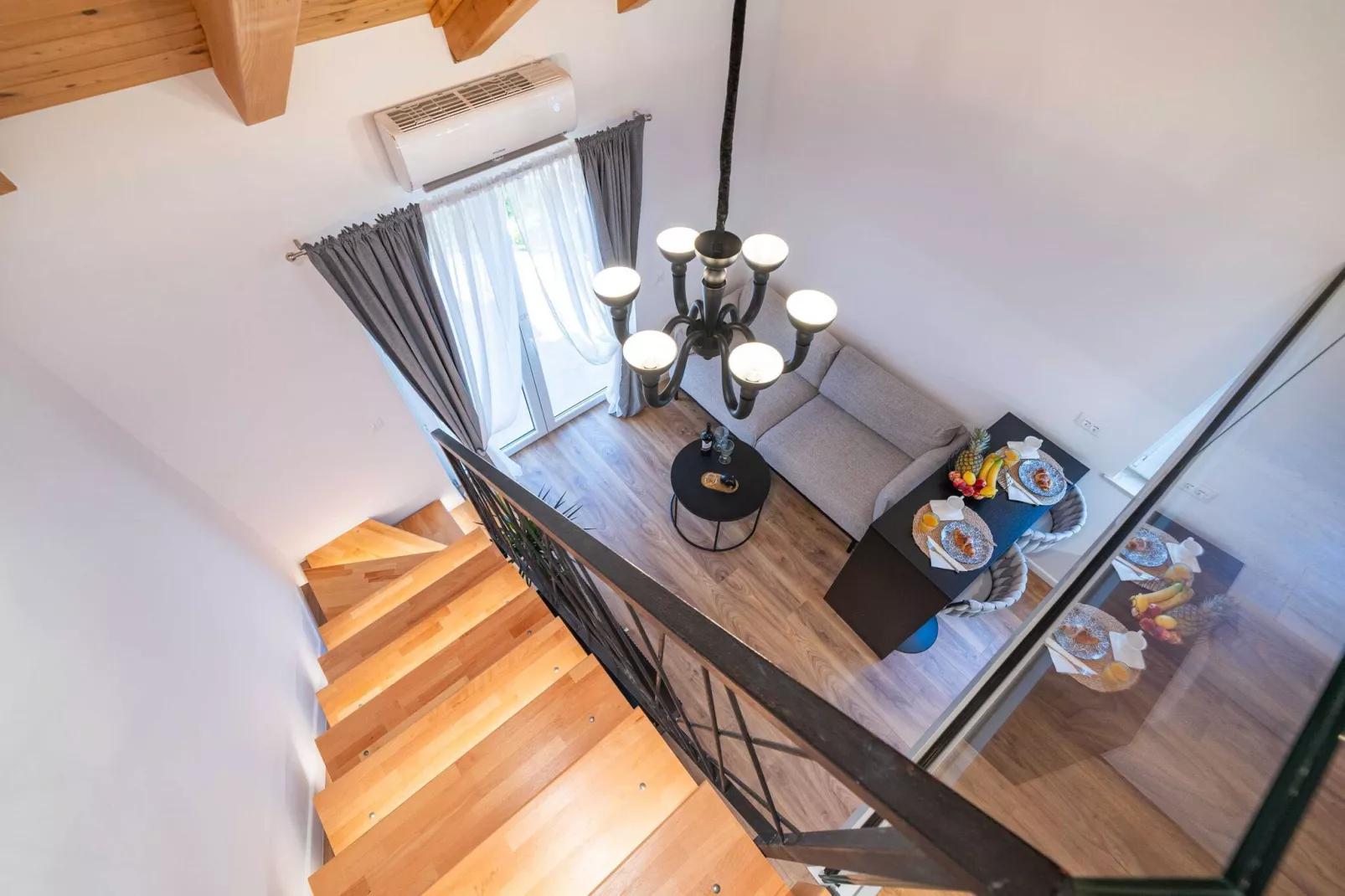 Apartments Villa Aura - Duplex studio with Balcony and shared swimming pool-Living room