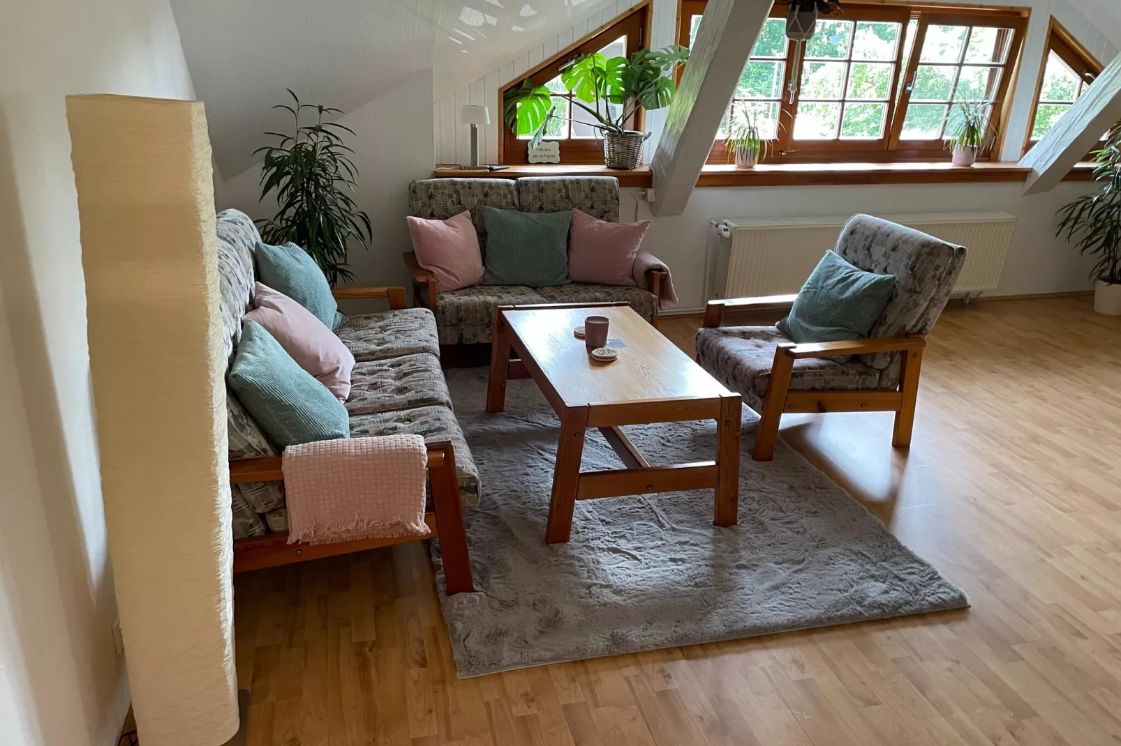 Schöne Wohnung im reetgedachten Bauernhaus-Salon