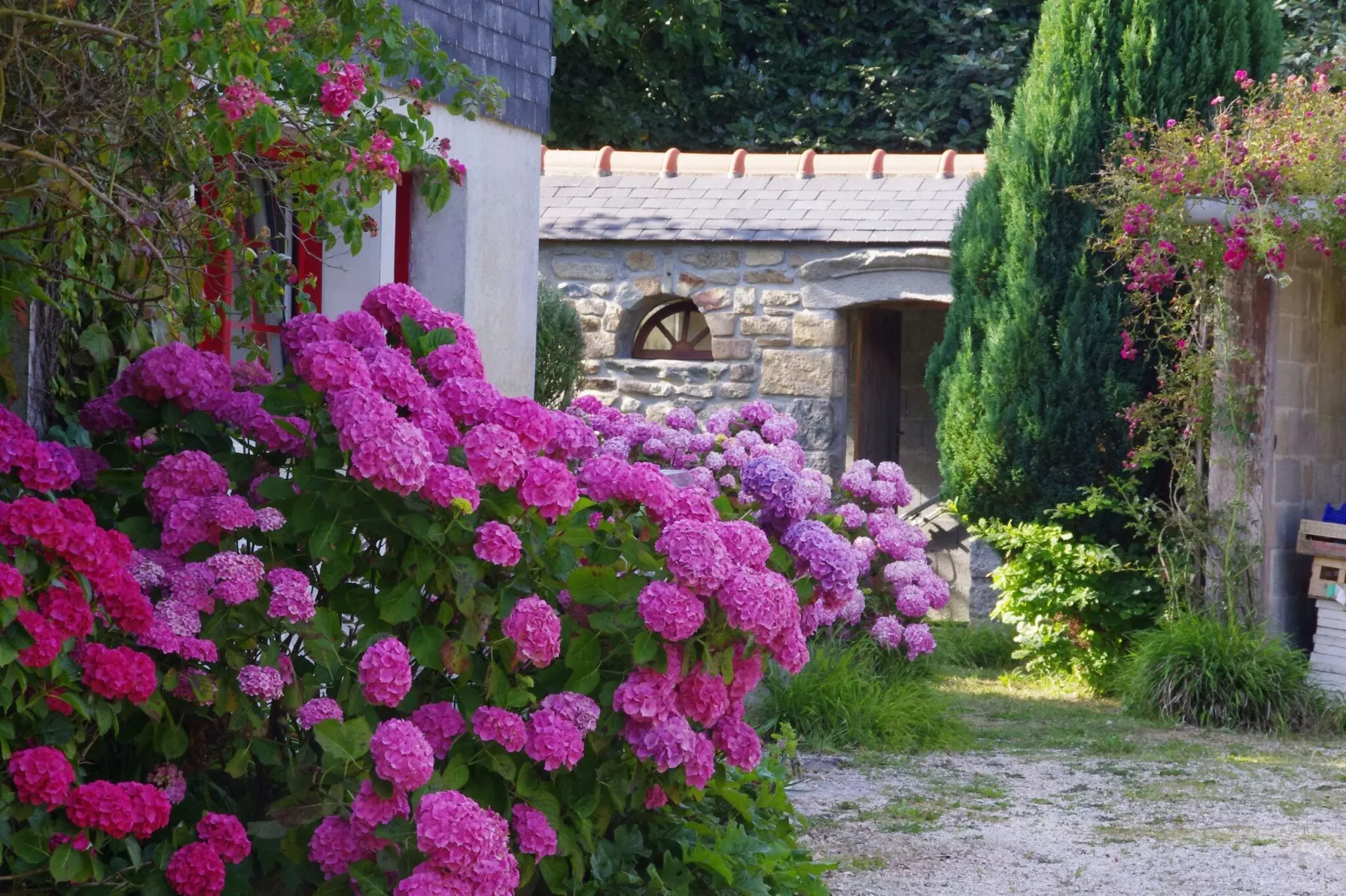 Natursteinhaus Ploudalmézeau-Portsall-Jardin d'été