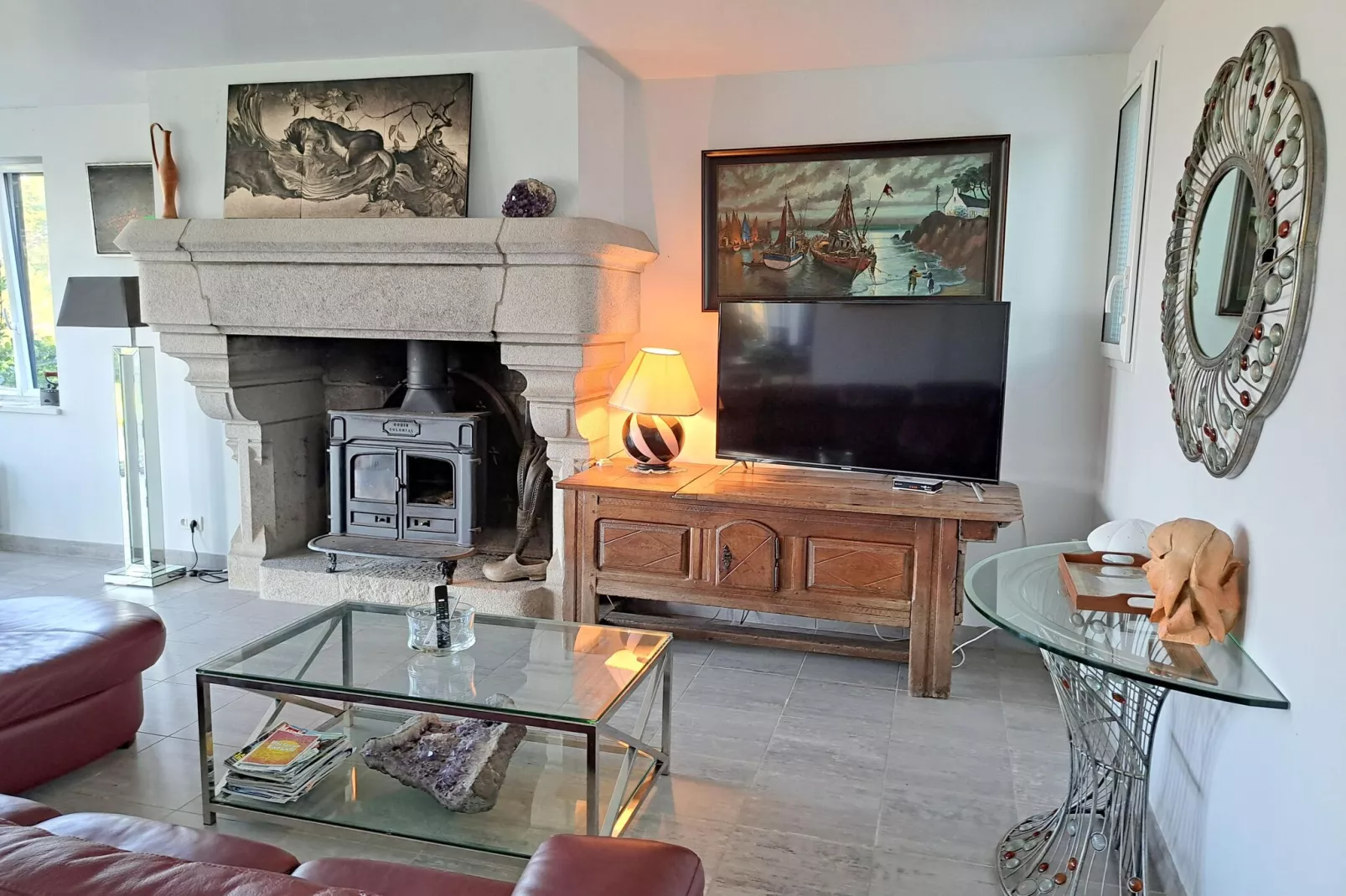 Ferienhaus in Nevez-Wohnzimmer