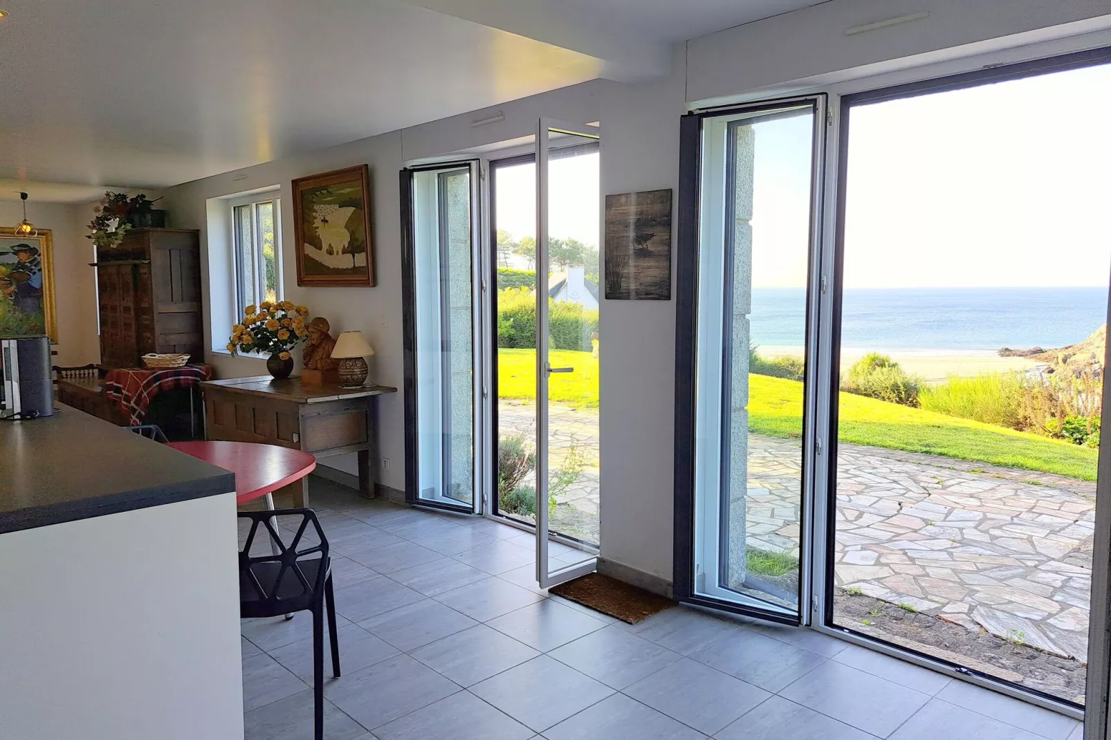 Ferienhaus in Nevez-Aussicht Sommer
