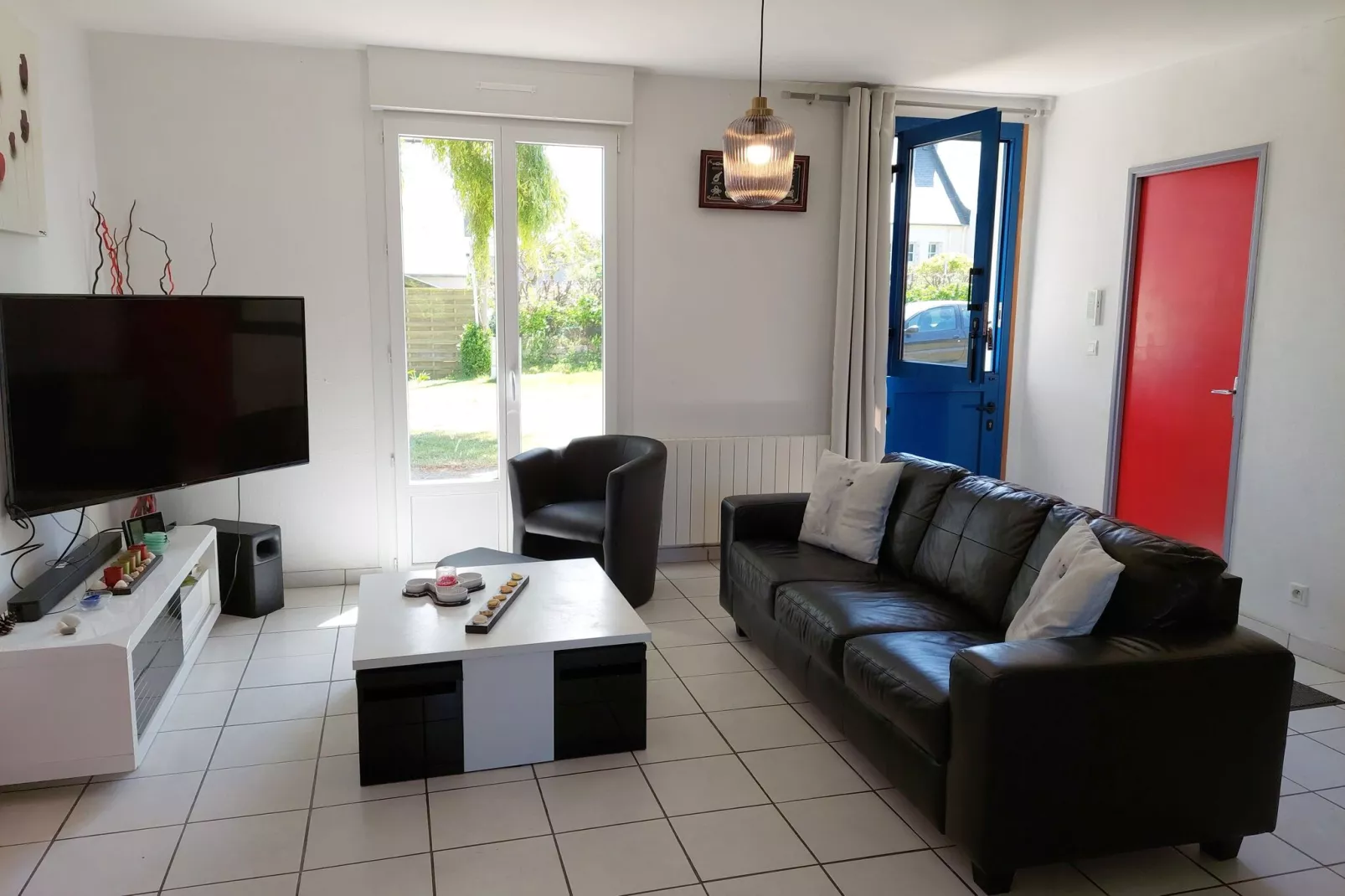 Ebenerdiges Ferienhaus in Strandnähe Santec-Living room