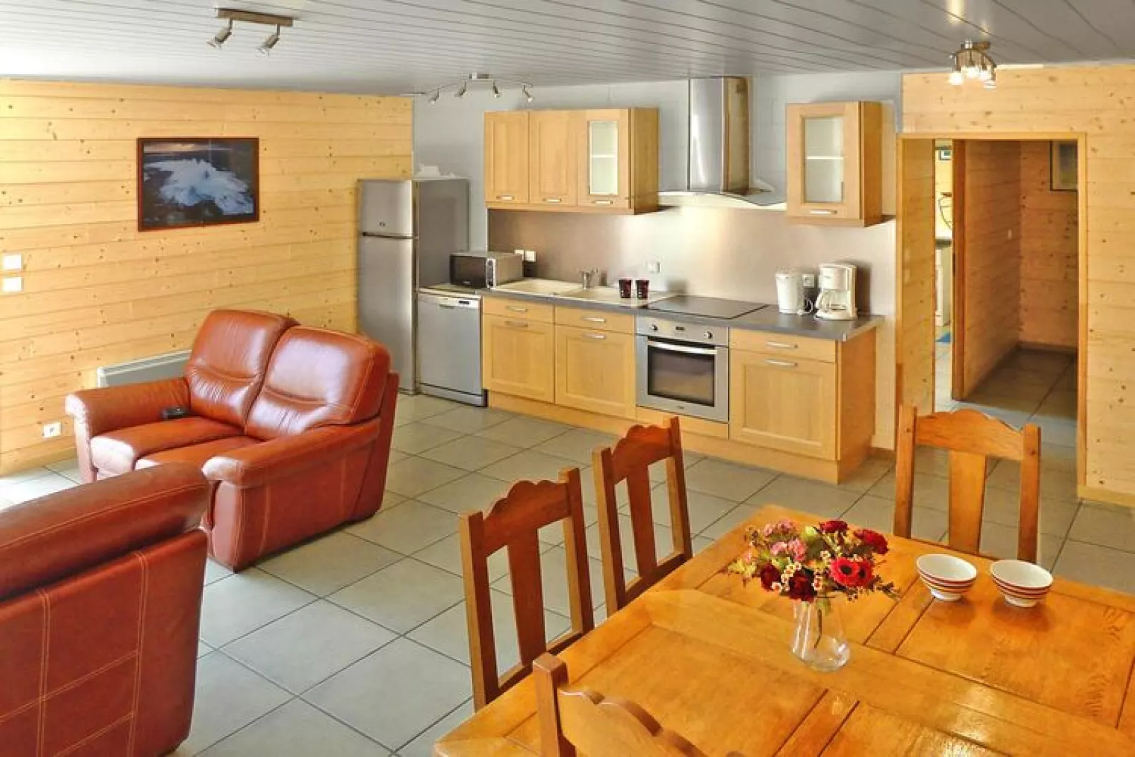 Ferienhaus mit teils Meerblick Cléder-Wohnzimmer