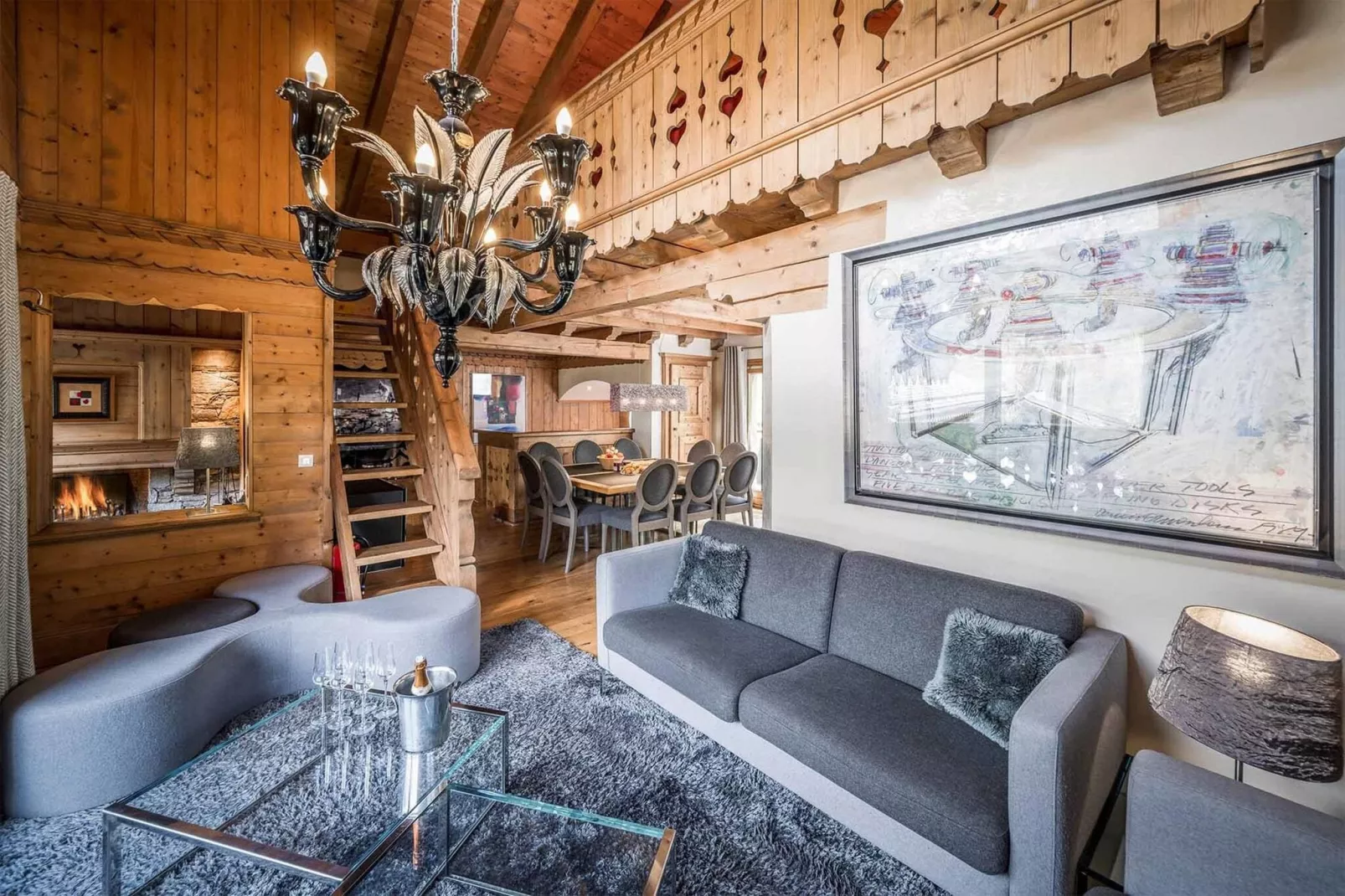 Chalet Mariefleur-Living room