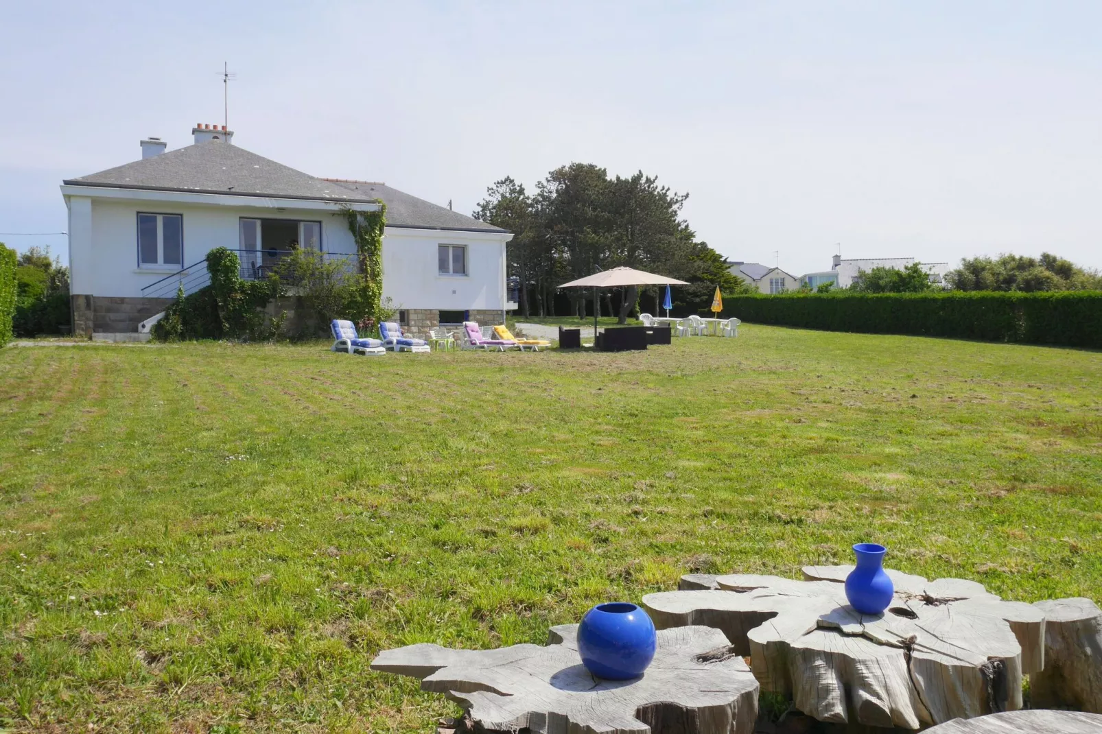 Ferienhaus mit 180° Panorama Meerblick Lampaul-Plouarzel-Exterior summer