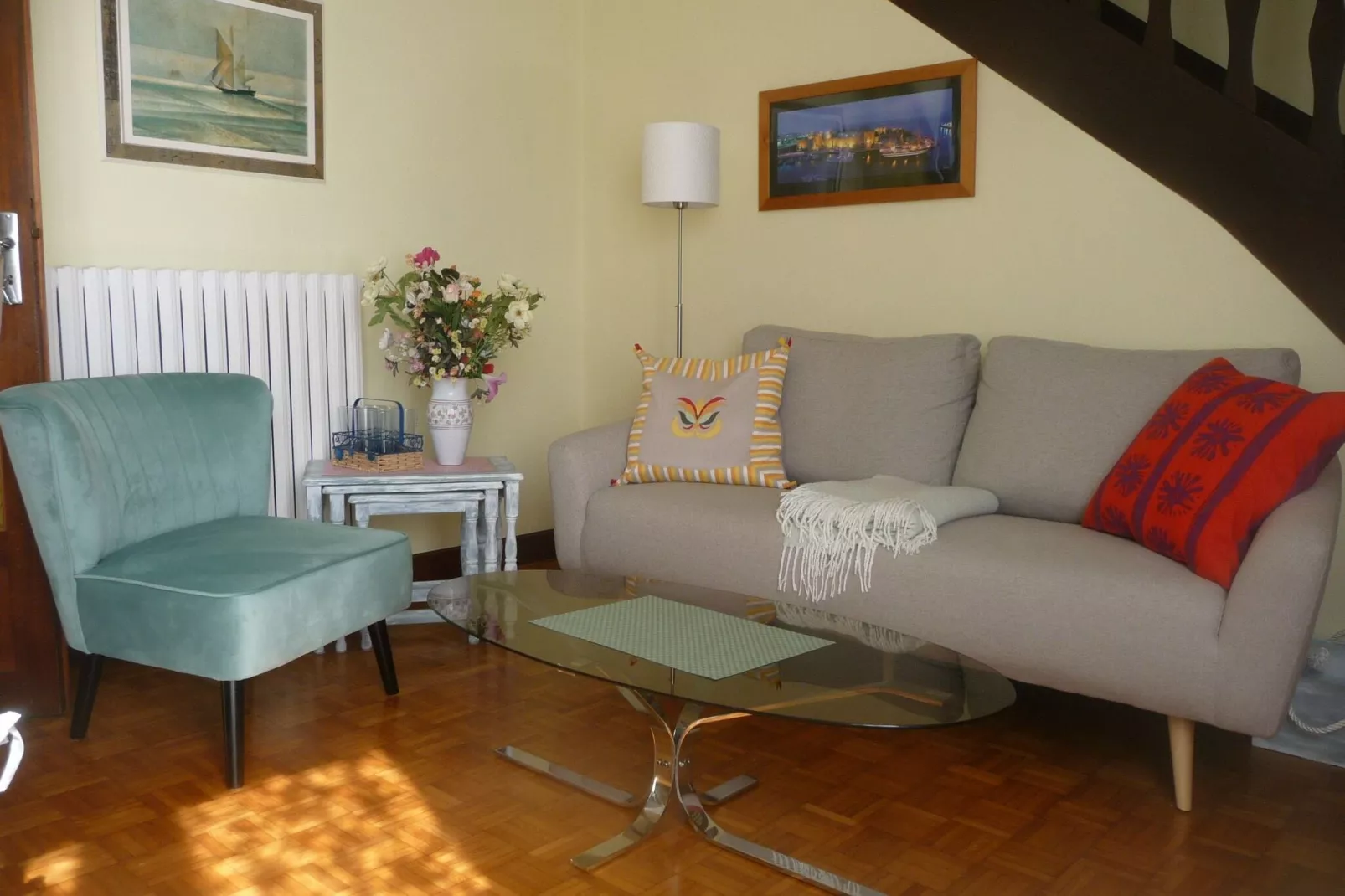 50m vom Sandstrand Ferienhaus Ploudalmézeau-Living room